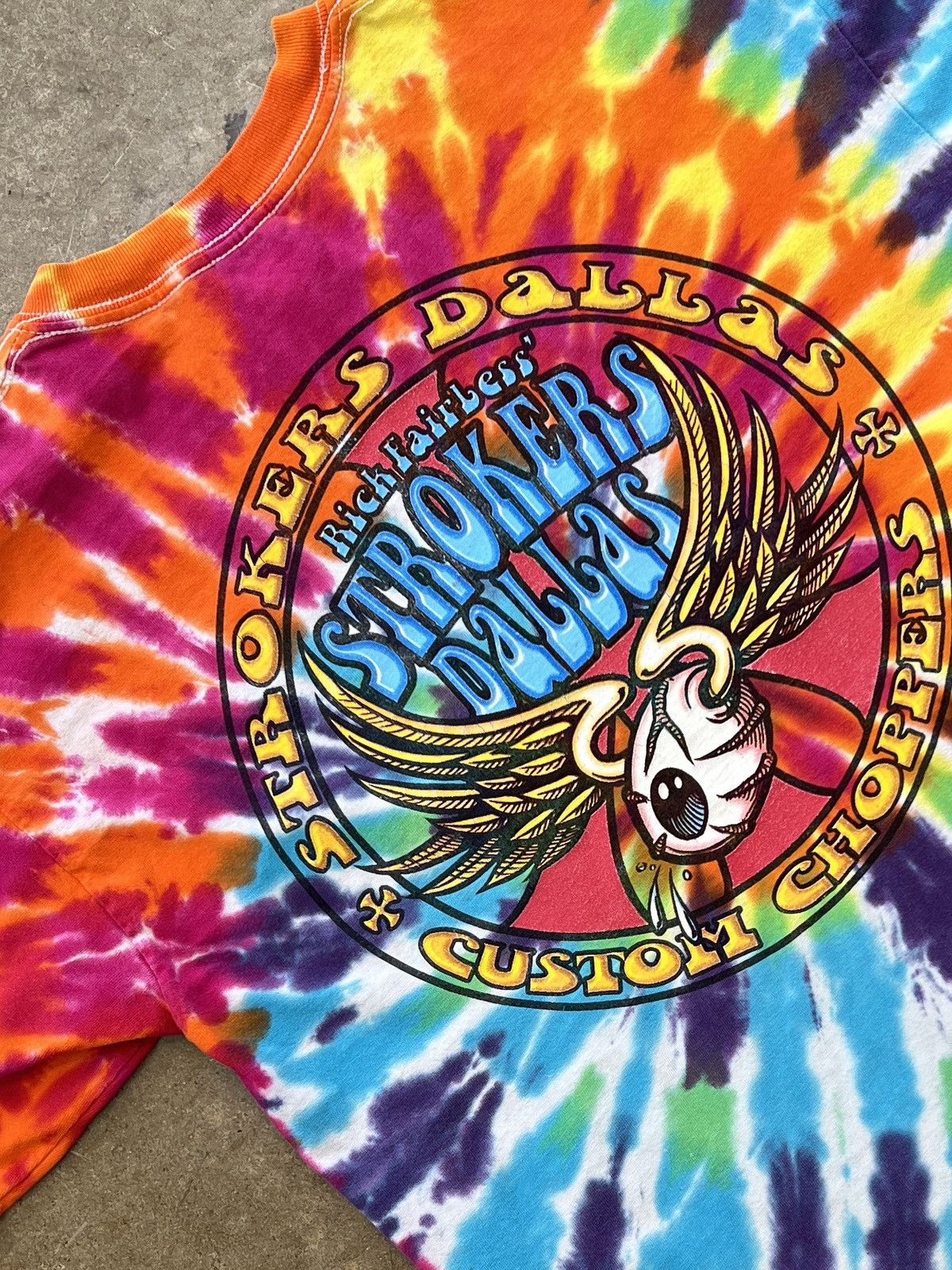 Band Tees Vintage Strokers Rick Fairless Tiedye Dallas Band Medium Size US M / EU 48-50 / 2 - 1 Thumbnail