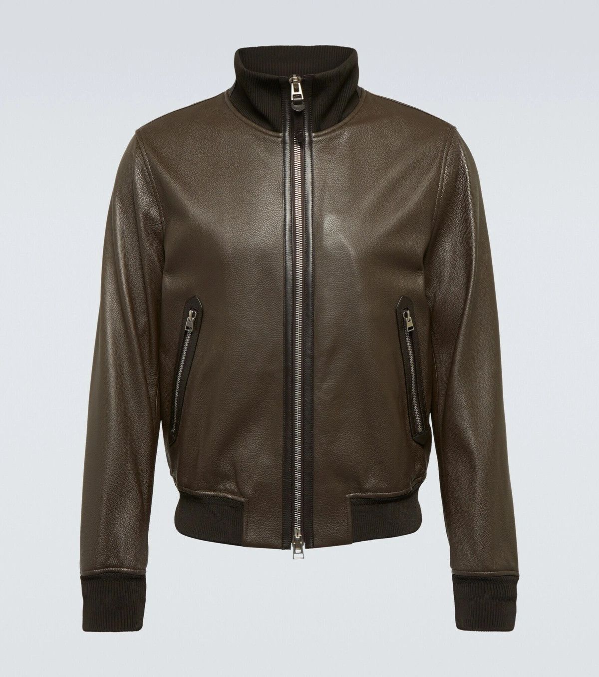 Tom Ford o1w1db10425 LBB001 Leather Jacket in Brown Size US S / EU 44-46 / 1 - 1 Thumbnail
