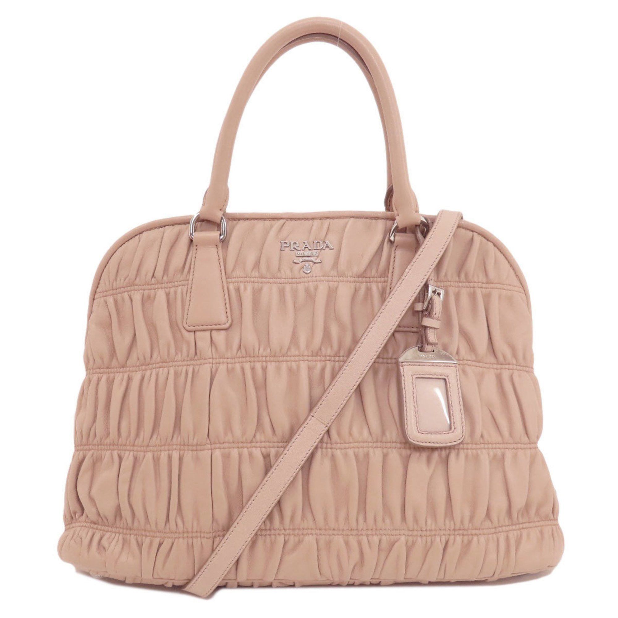 image of Prada Handbags In Calf Leather For Women Prada in Pink Beige