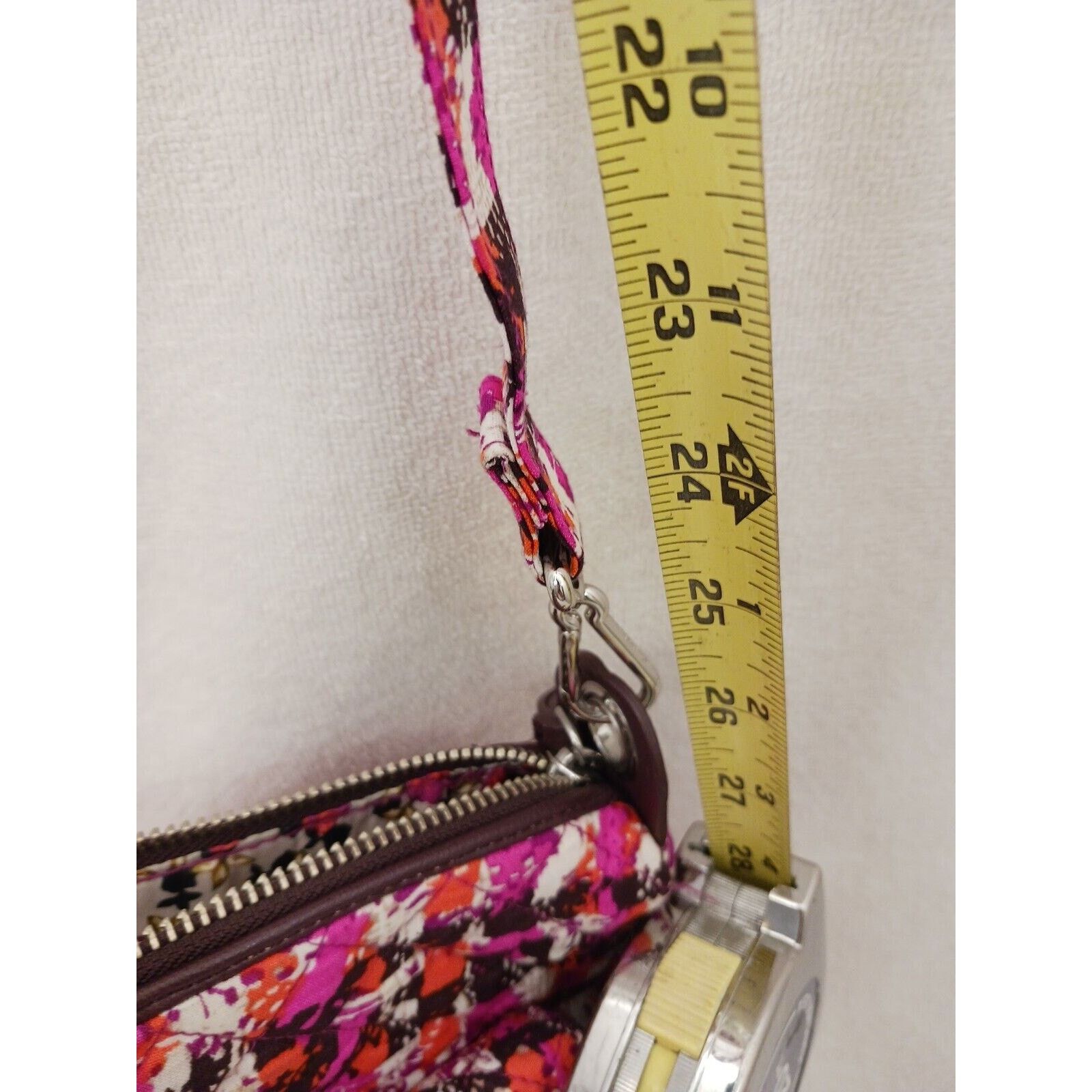 Vera Bradley VERA BRADLEY CROSSBODY Pink Orange Shoulder Bag Houndstooth Size ONE SIZE - 17 Thumbnail
