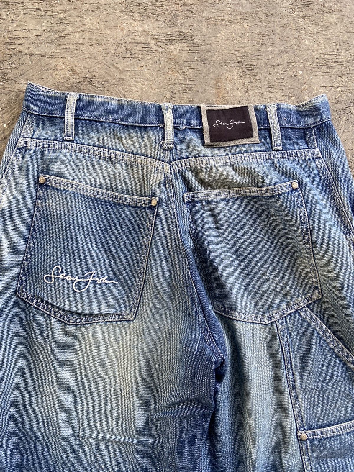 Sean John 2000s Sean John - JNCO Hip Hop Style Baggy Denim Pants Size US 35 - 8 Thumbnail