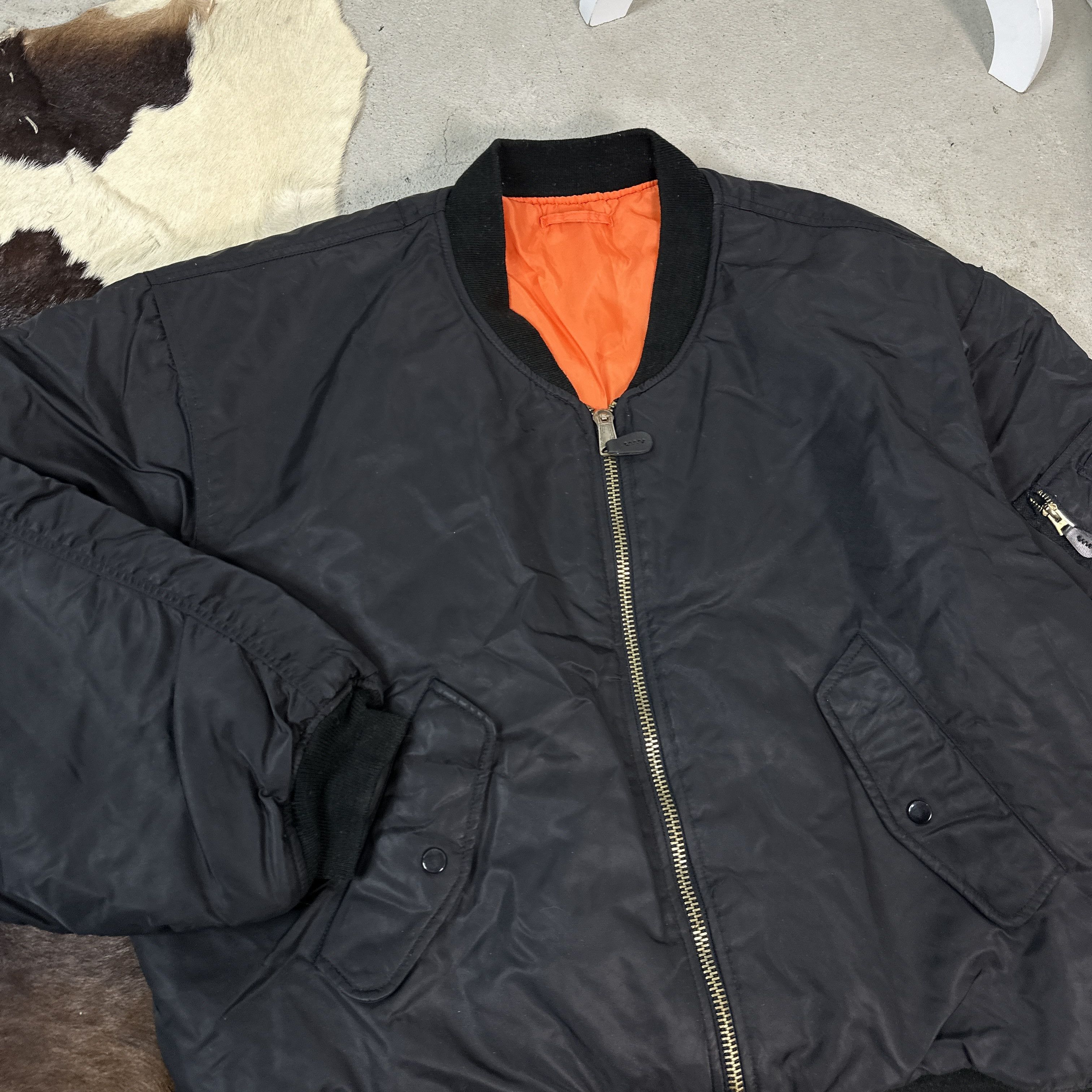 Vintage Vintage MA-1 Bomber Jacket Size US XL / EU 56 / 4 - 4 Thumbnail