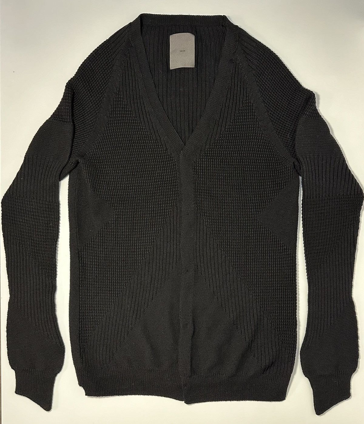 image of Siki Im Oversized Wool Cardigan Made In Usa in Black, Men's (Size Large)