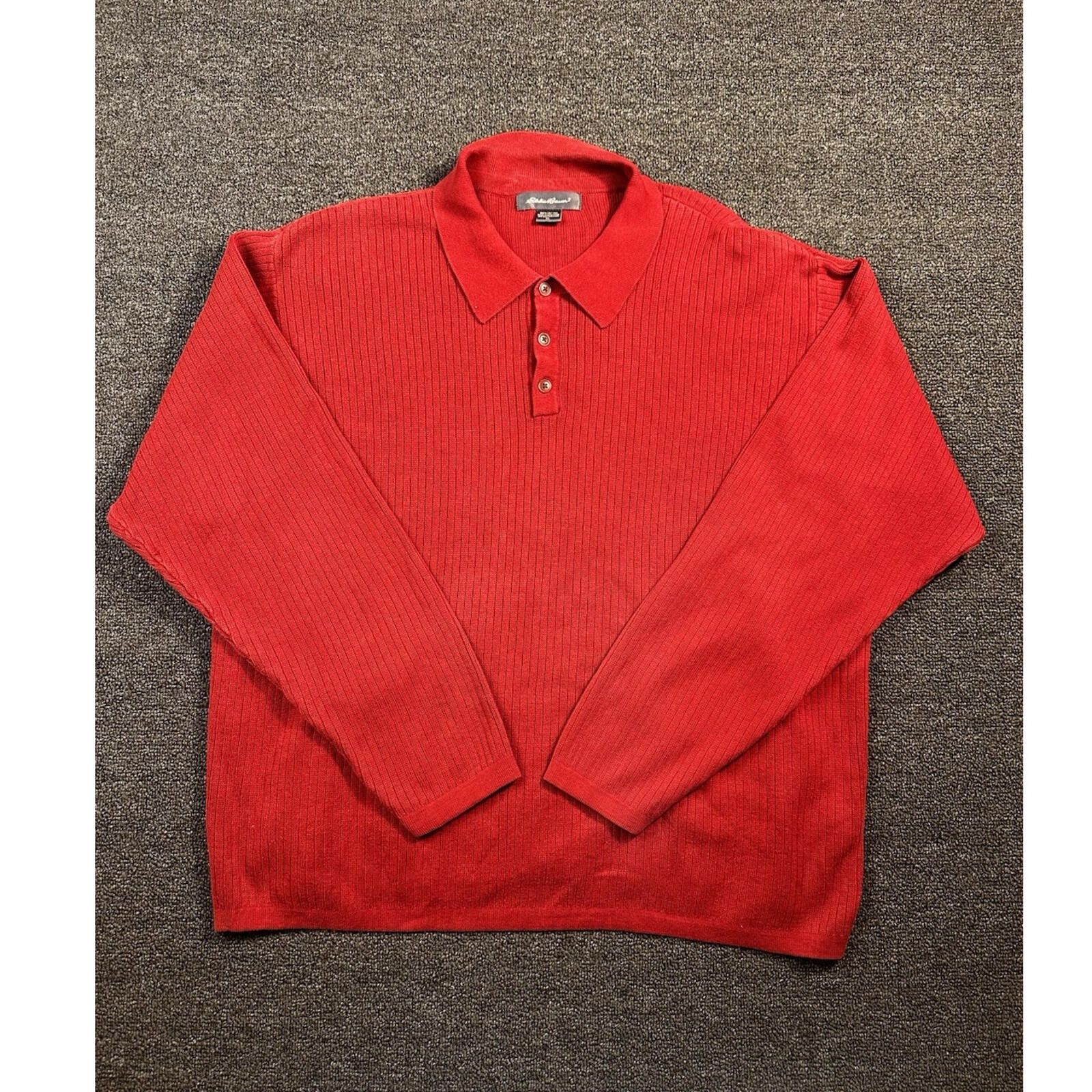 Eddie Bauer VTG Eddie Bauer Men's Red 100% Cotton Long Sleeve Size XL Size US XL / EU 56 / 4 - 1 Thumbnail