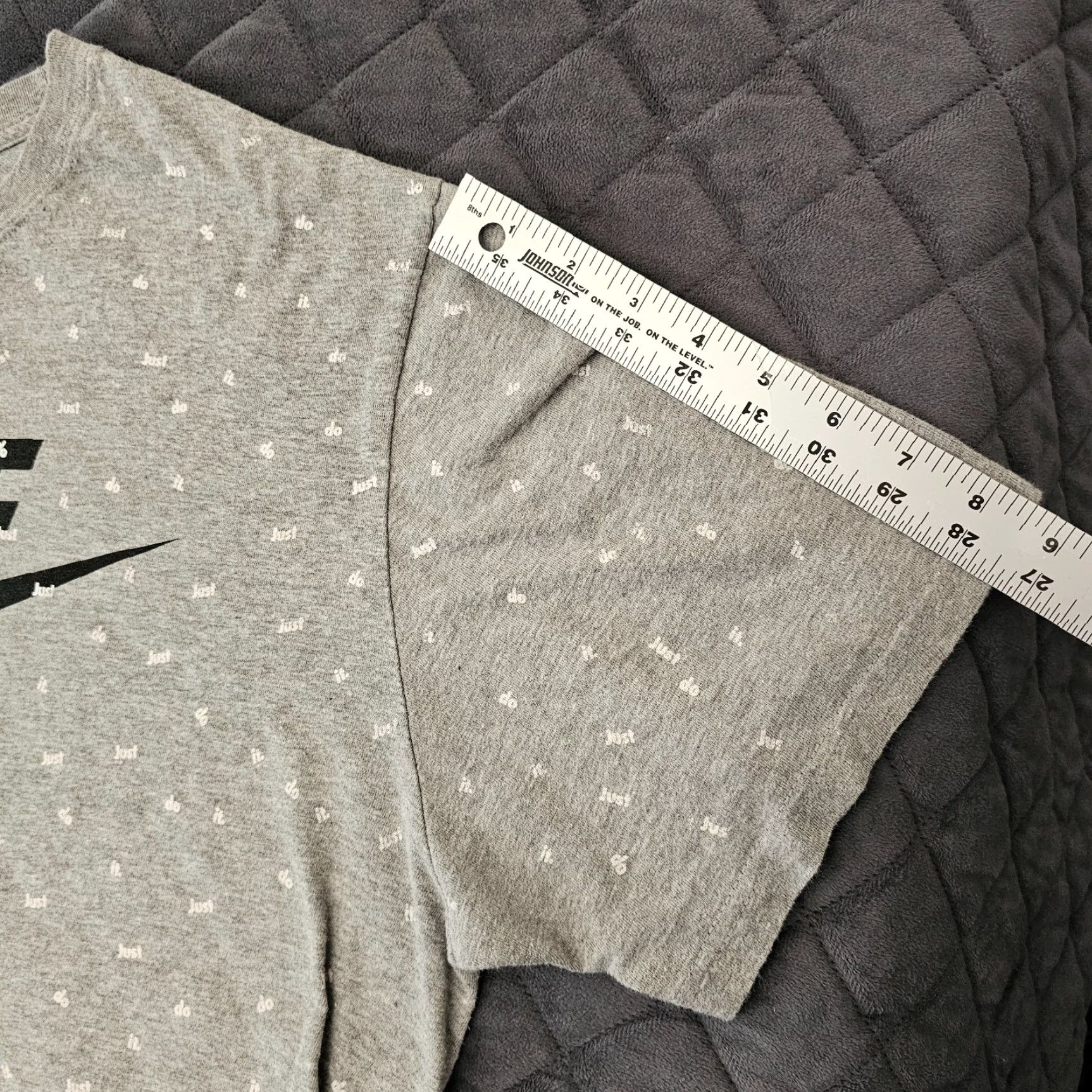 Nike Nike Just Do It T-Shirt Men XL Short Sleeve Gray Logo Graphic Casual Shirt Size US XL / EU 56 / 4 - 6 Thumbnail