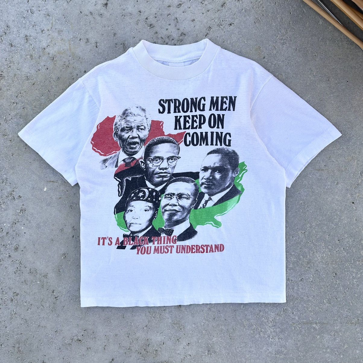 Other Vintage 80’s Black Pride History Strong Men Graphic Shirt Size US S / EU 44-46 / 1 - 1 Thumbnail