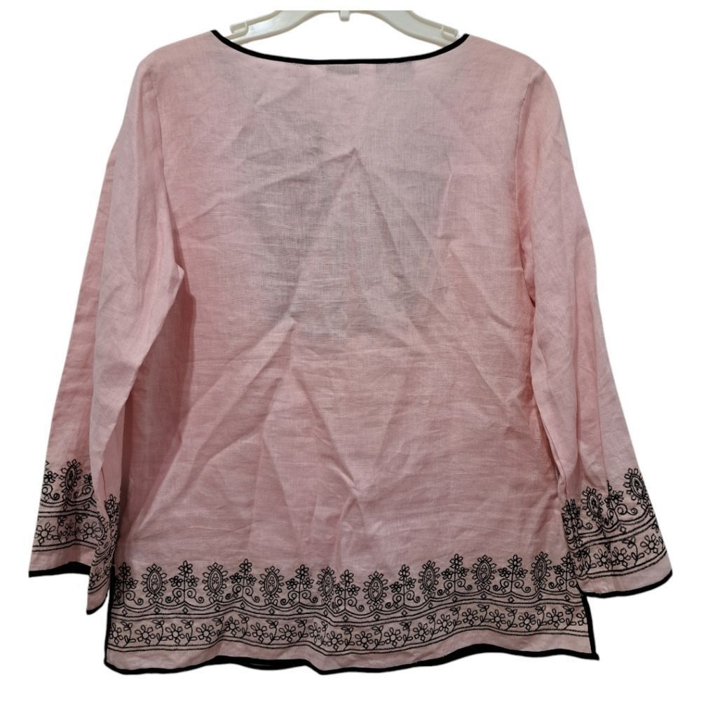 Other Richard Malcolm Irish Linen Embroidered Modest Top Size 10 P Size L / US 10 / IT 46 - 2 Thumbnail
