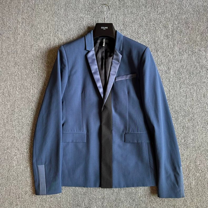 Dior Dior Royal blue gun lapel wool suit Size US S / EU 44-46 / 1 - 1 Thumbnail
