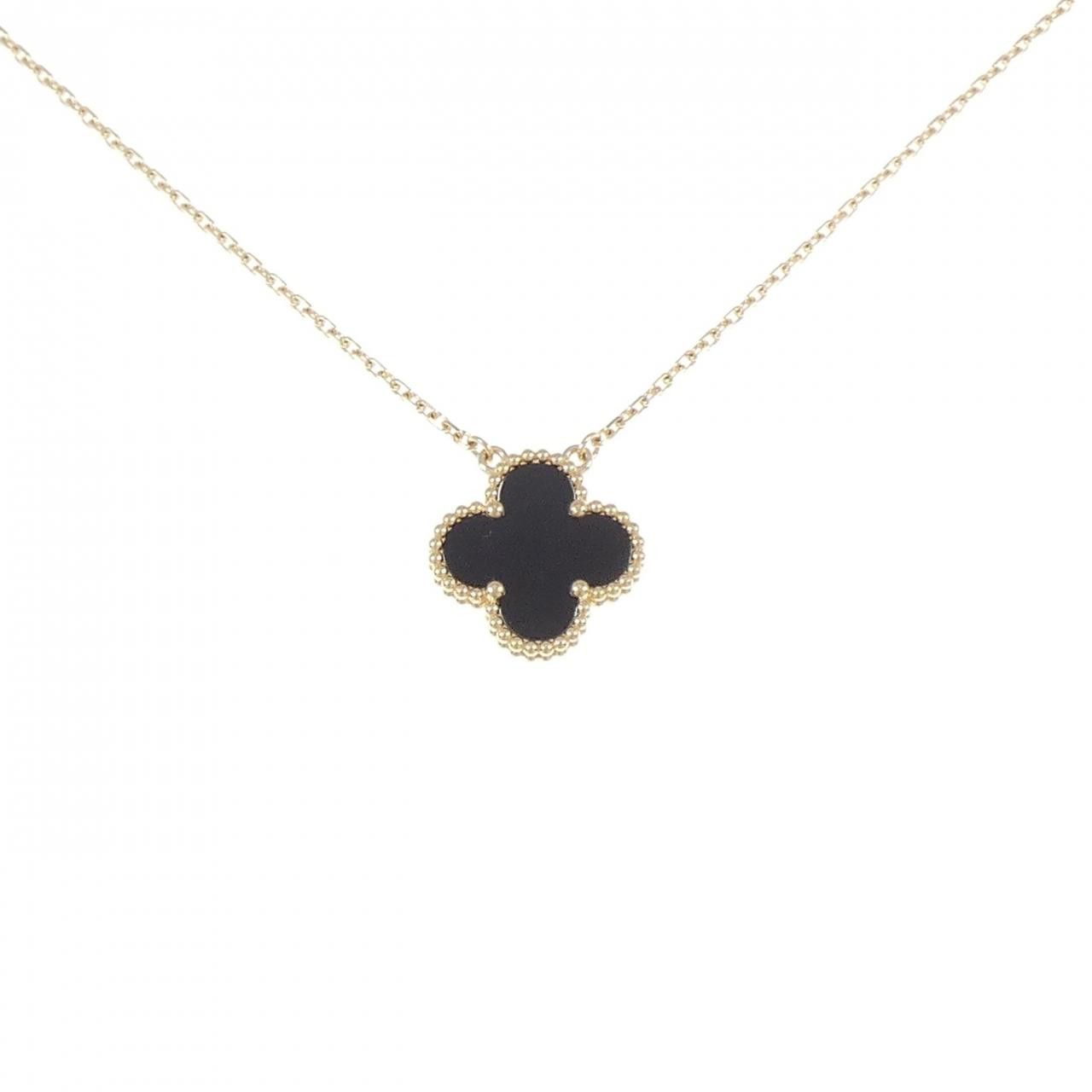 Van Cleef & Arpels Van Cleef & Arpels Van Cleef & Arpels Vintage Alhambra Au750 Onyx Necklace Precious Metal Necklace VCARA45800 DUTY FREE for USA Size ONE SIZE - 1 Thumbnail