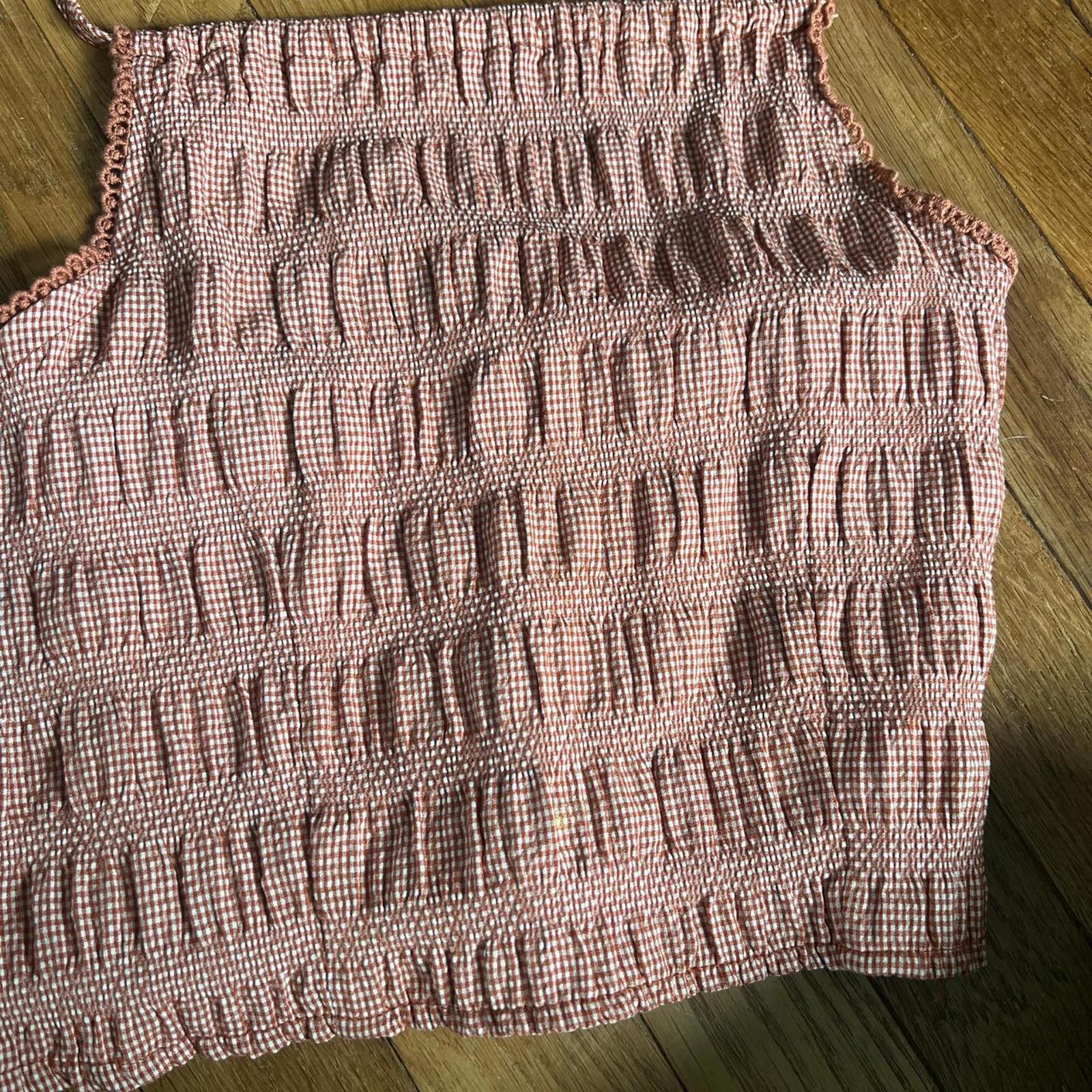Other orange and white checkered halter neck crop top Size S / US 4 / IT 40 - 5 Thumbnail