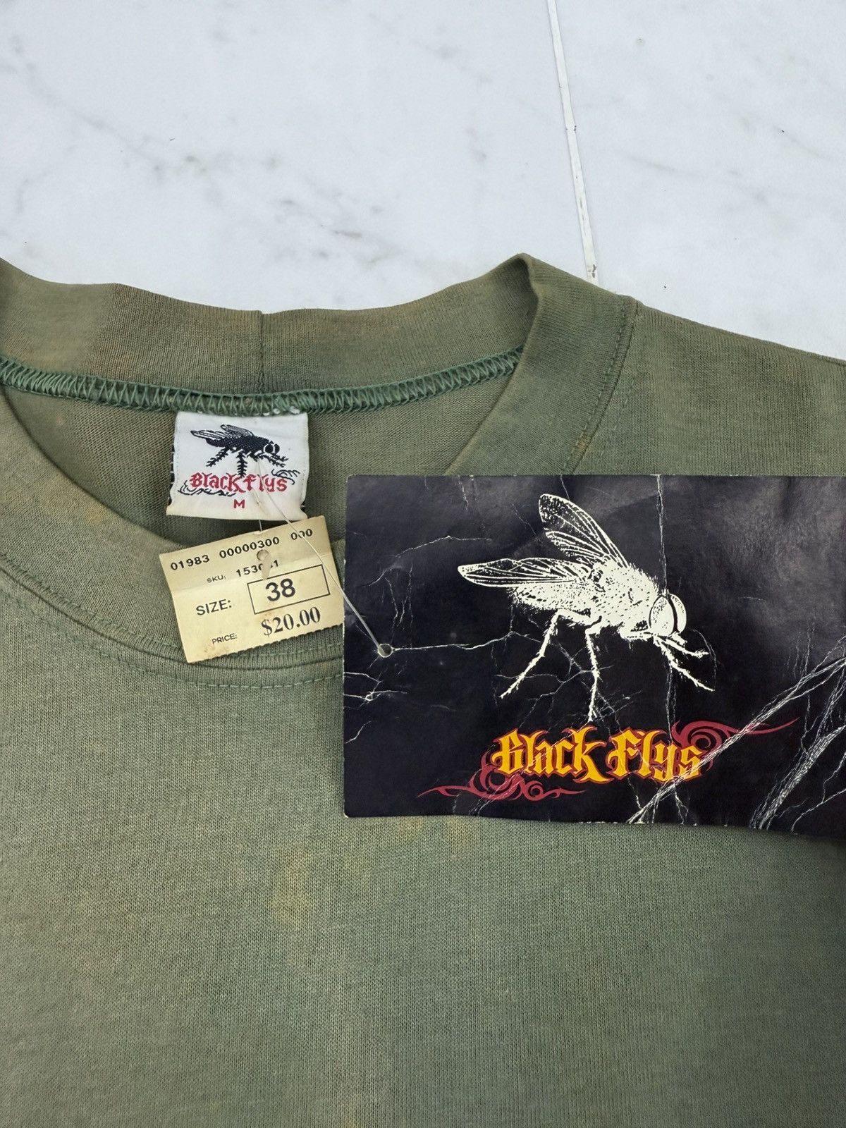 Shorty's Skateboards Vintage RARE 90s BLACK FLYS "Elvis Fly" Elvis Presley Tee Size US L / EU 52-54 / 3 - 4 Thumbnail