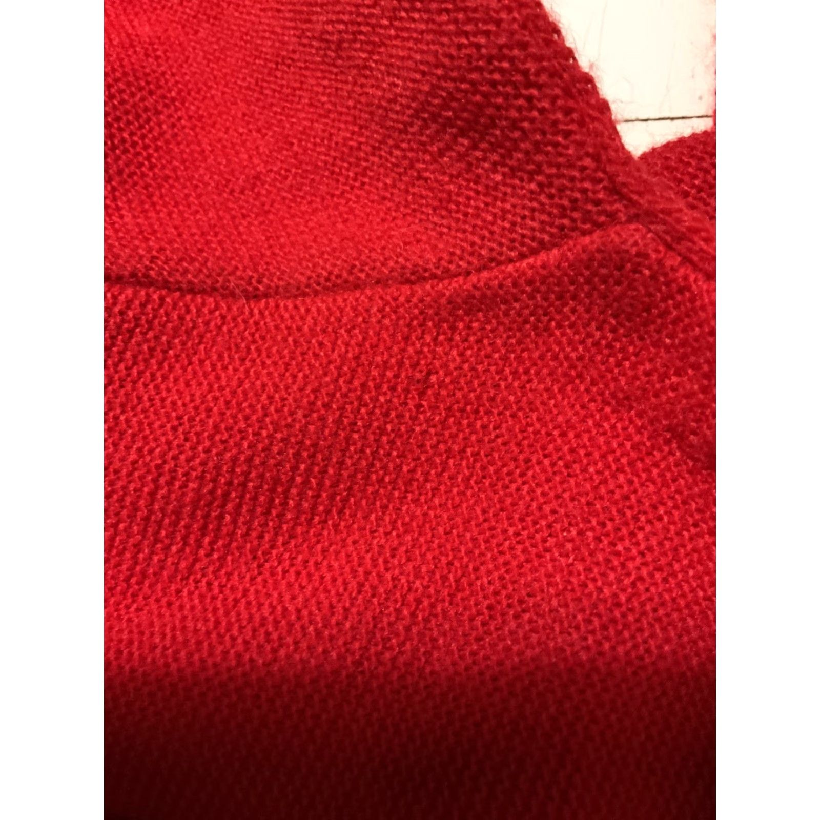 Vintage VINTAGE Pine State Red Knit Rockabilly Atomic Cardigan Sweater XL Sz. XL Size US XL / EU 56 / 4 - 7 Thumbnail