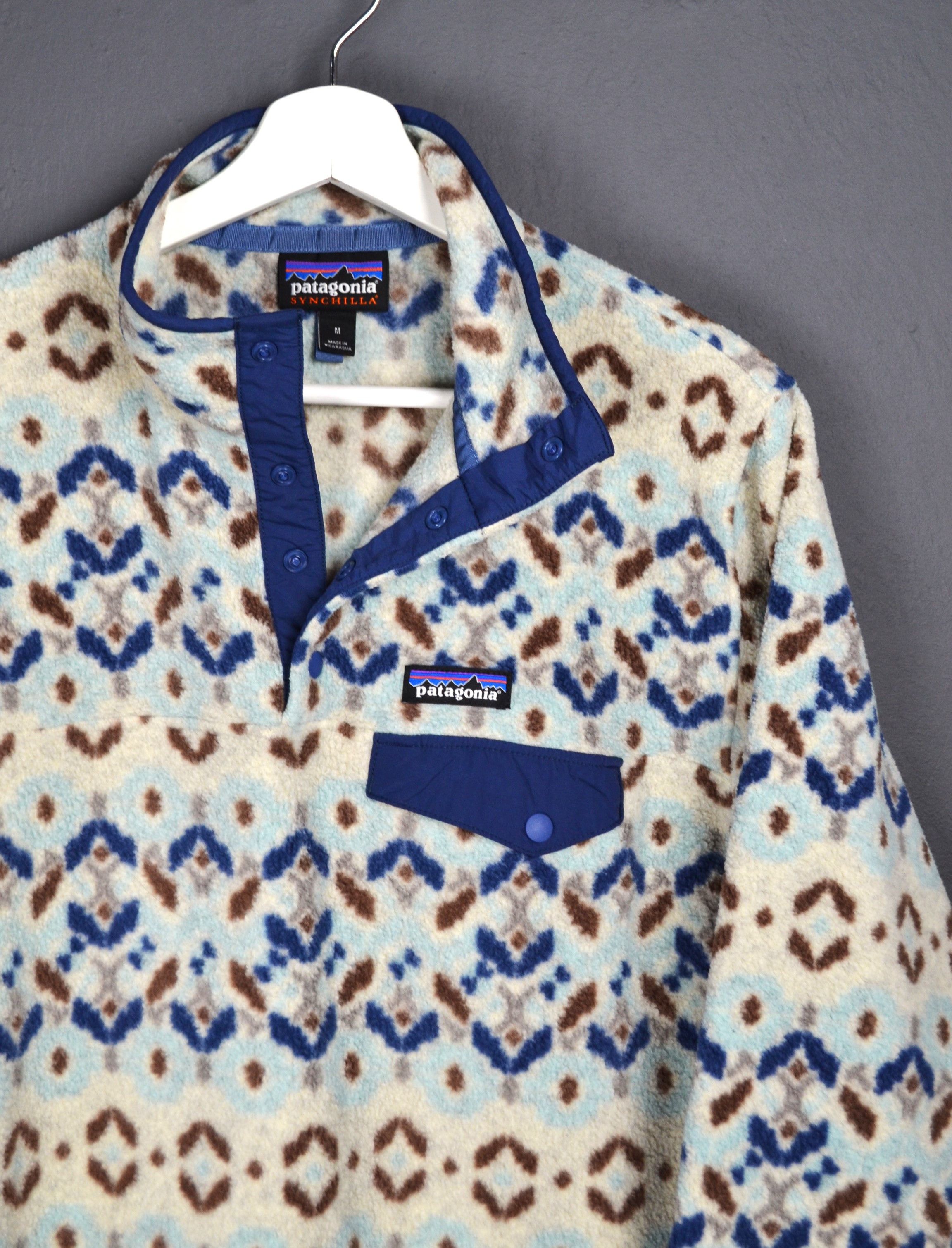 Patagonia Patagonia Synchilla Snap-T M Tundra Cluster Big Sky Blue Size M / US 6-8 / IT 42-44 - 7 Thumbnail