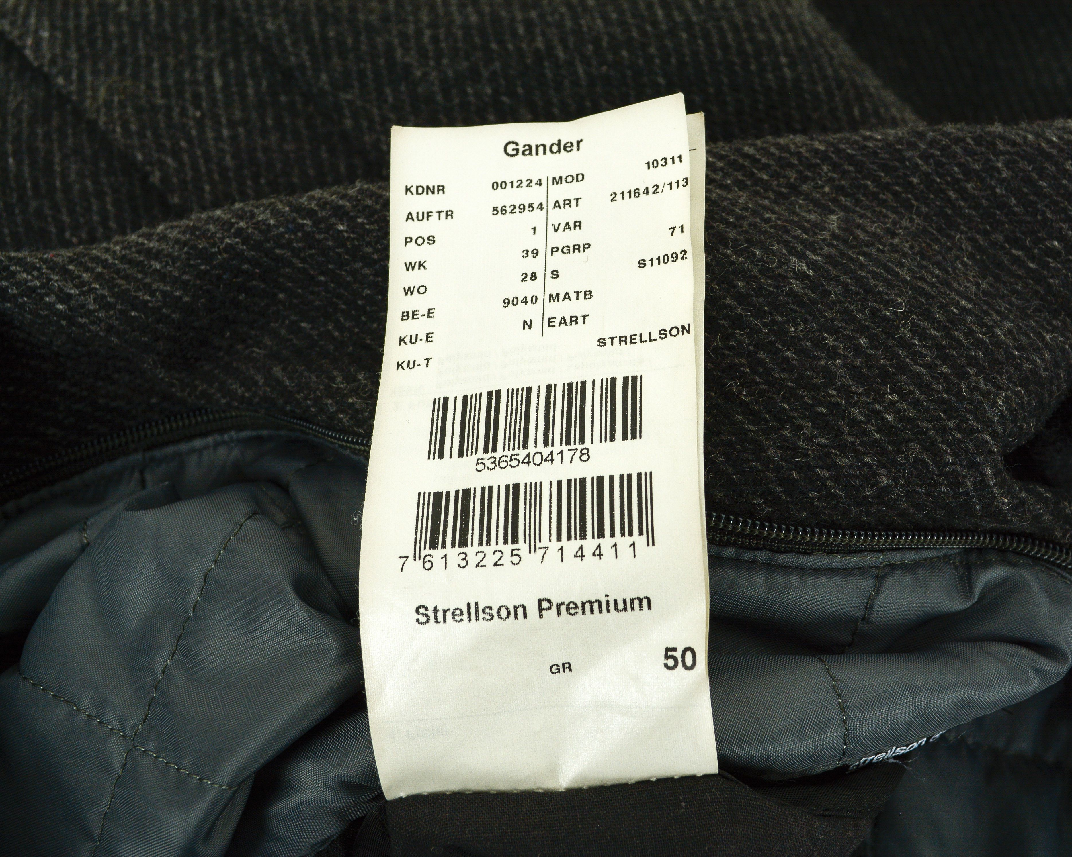 Strellson Man's M Dark Grey Jacket Wool 40 Pea Button Coat M Tweed Size US M / EU 48-50 / 2 - 4 Thumbnail