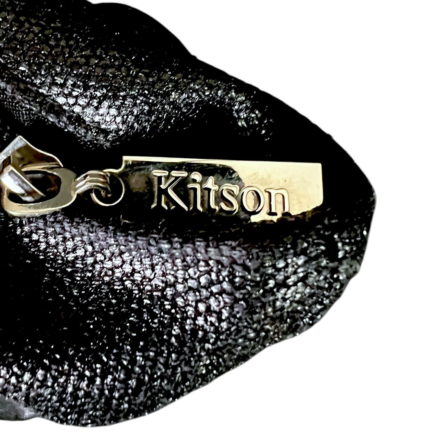 Kiton Kitson Los Angeles Beverly Hills Shiny Black Zipper Tote Size ONE SIZE - 4 Thumbnail