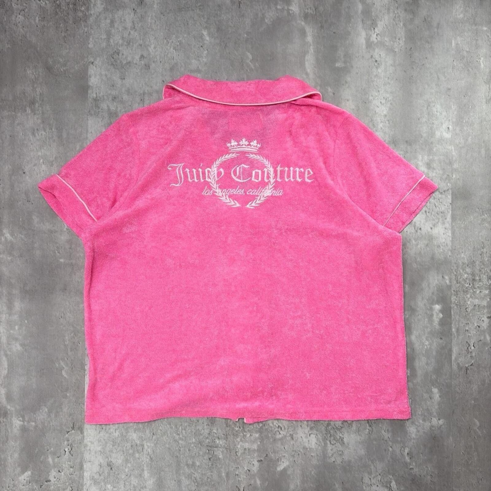 Juicy Couture Jeans Y2K Pink Juicy Couture Grunge Velvet Sleepwear Top Size ONE SIZE - 2 Thumbnail