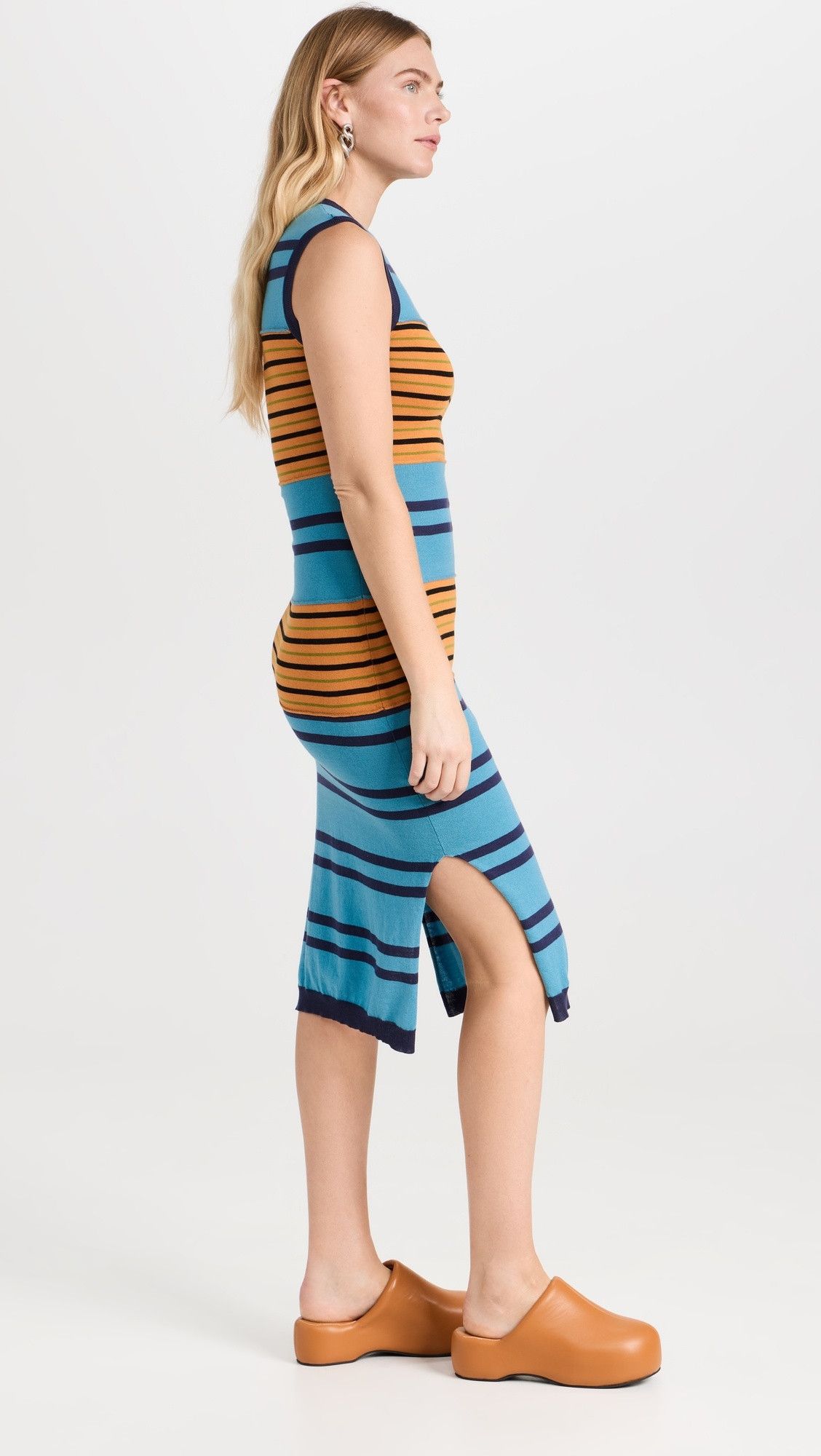 Marni o1f1d3z0625 Sleeveless Knit Midi Dress in Multicolor Size S / US 4 / IT 40 - 3 Thumbnail