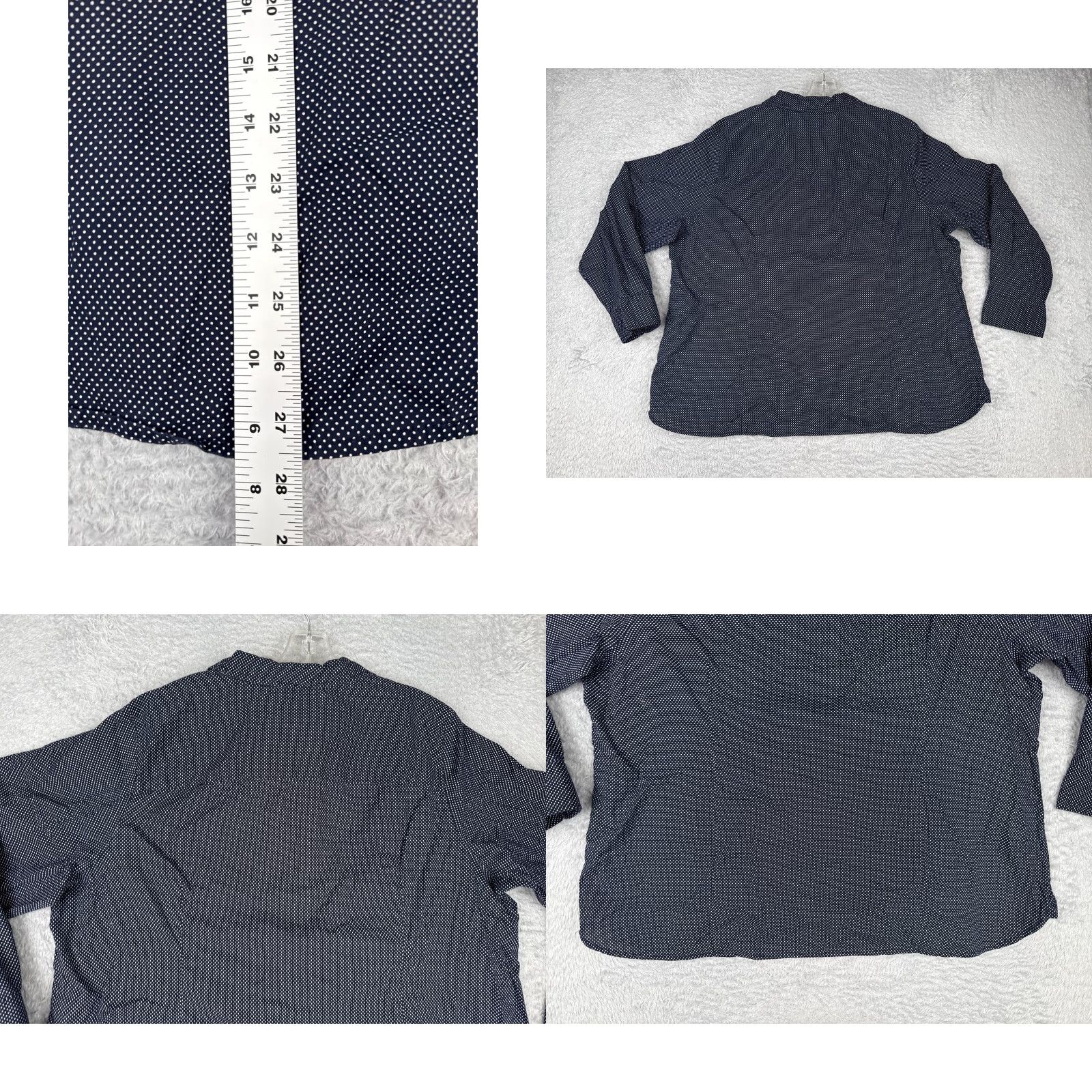 Tommy Hilfiger Tommy Hilfiger Shirt Women 1X Blue Polka Dot Button Pocket Long Sleeve Size XL / US 12-14 / IT 48-50 - 9 Thumbnail
