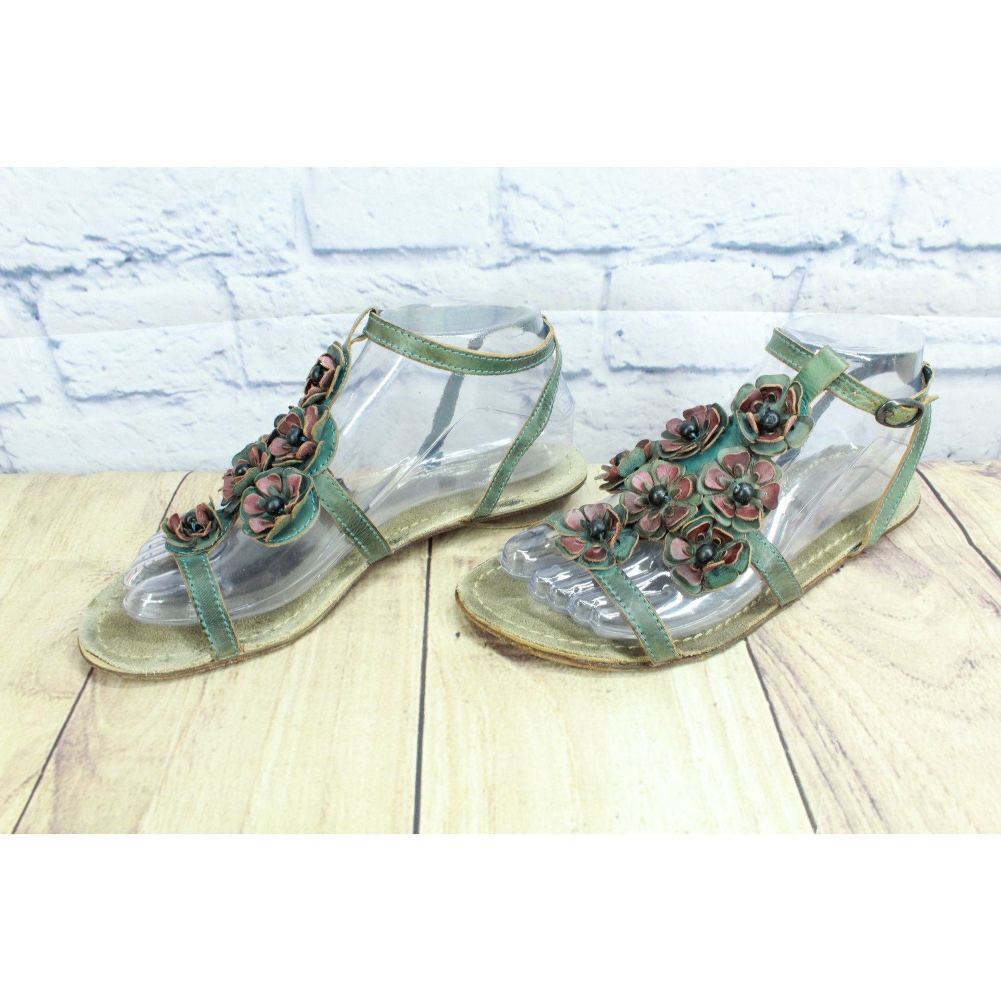 Leather Miss Albright Women's Leather Slingback Flat Sandals Size 7 Size US 7 / IT 37 - 2 Thumbnail