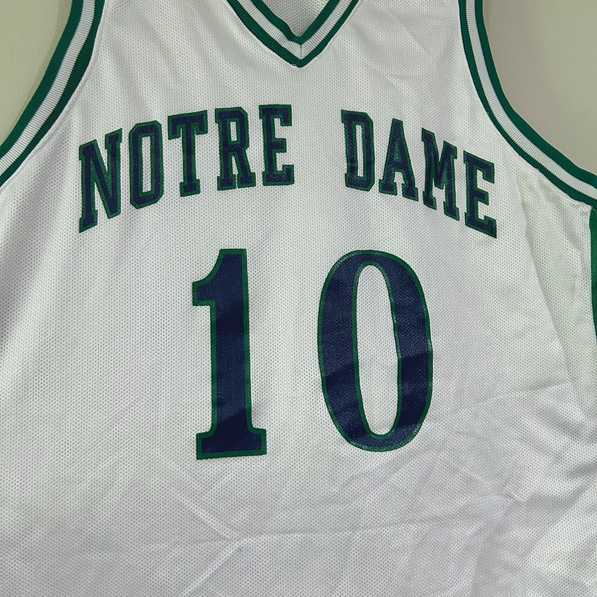 Nike Vintage 1990’s Nike Notre Dame Basketball Jersey Size US L / EU 52-54 / 3 - 3 Thumbnail