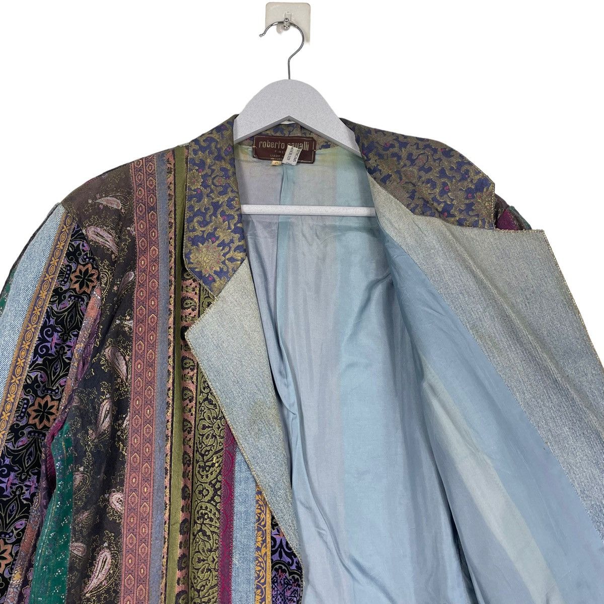 💥70s ROBERTO CAVALLI DENIM WITH PAISLEY JACKET