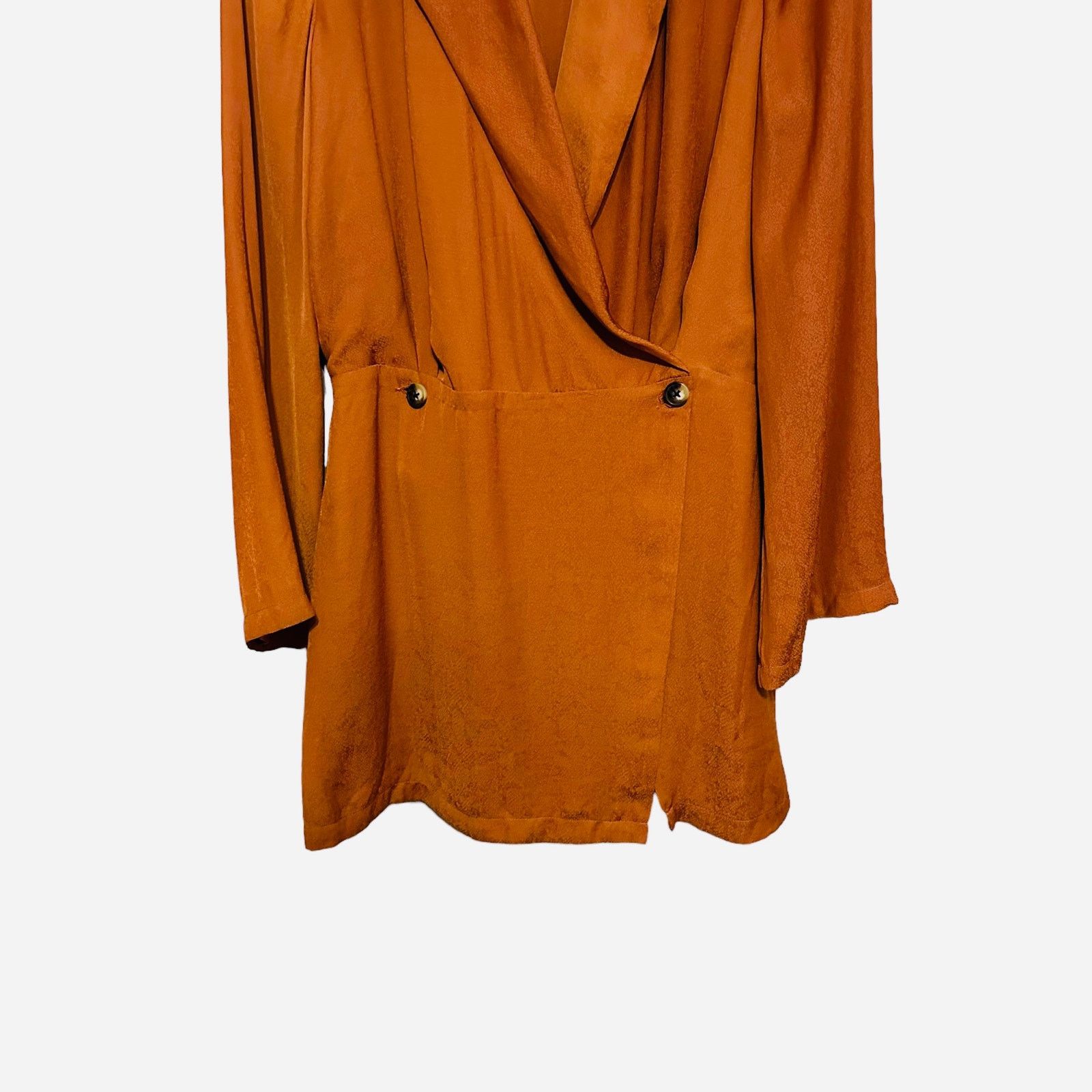 Free People Free People Notch Lapel Snakeskin Blazer Brown Mini Dress Size S / US 4 / IT 40 - 3 Thumbnail