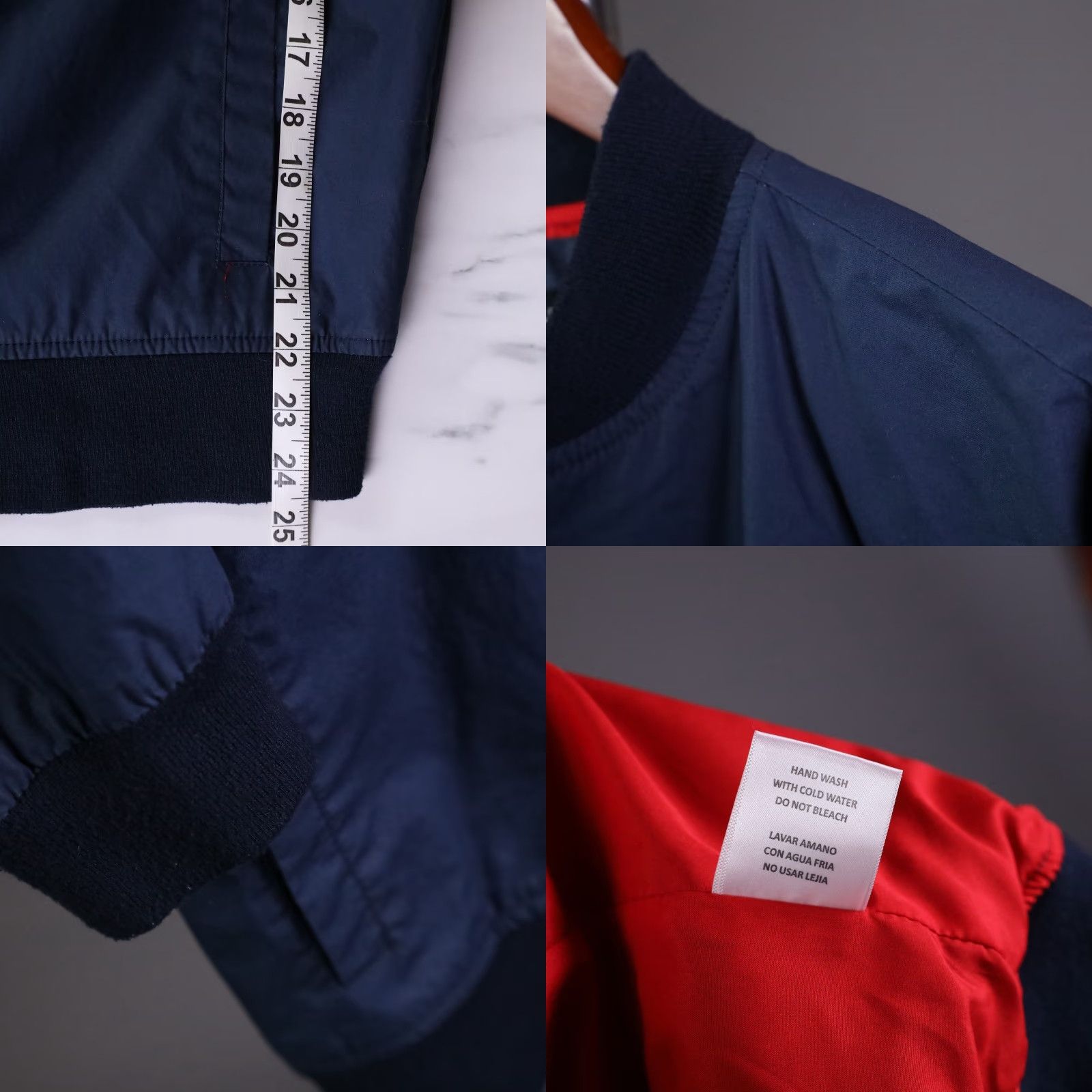 Vintage FXN Los Angeles Bomber Jacket Mens M Navy Full Zip Lightweight Casual Streetwear Size US M / EU 48-50 / 2 - 8 Thumbnail