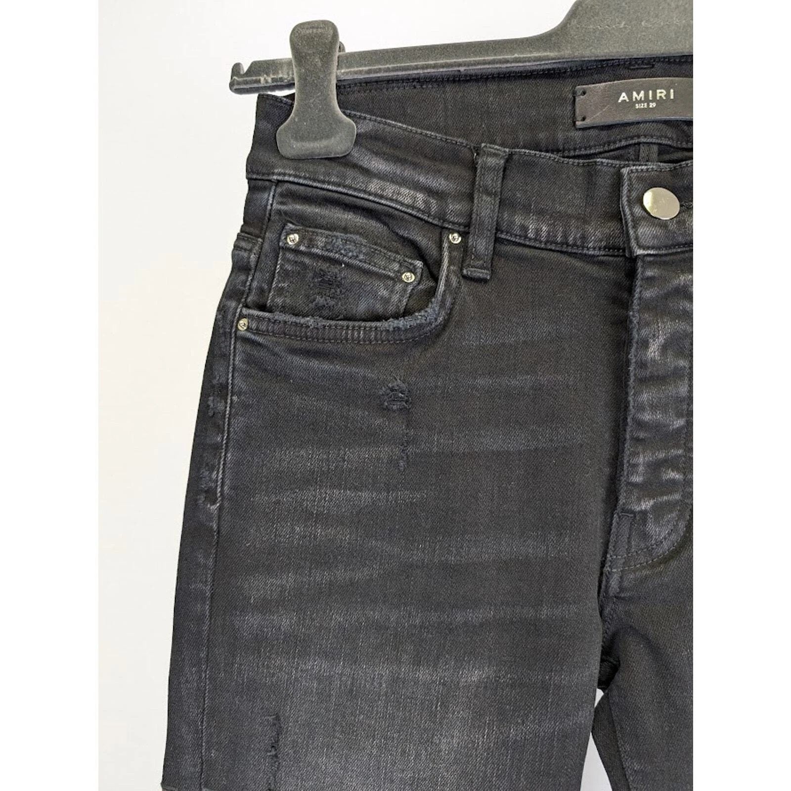 Amiri o1rshd1 Q:2 / Core Applique Jean in Aged Black Size US 33 - 7 Thumbnail