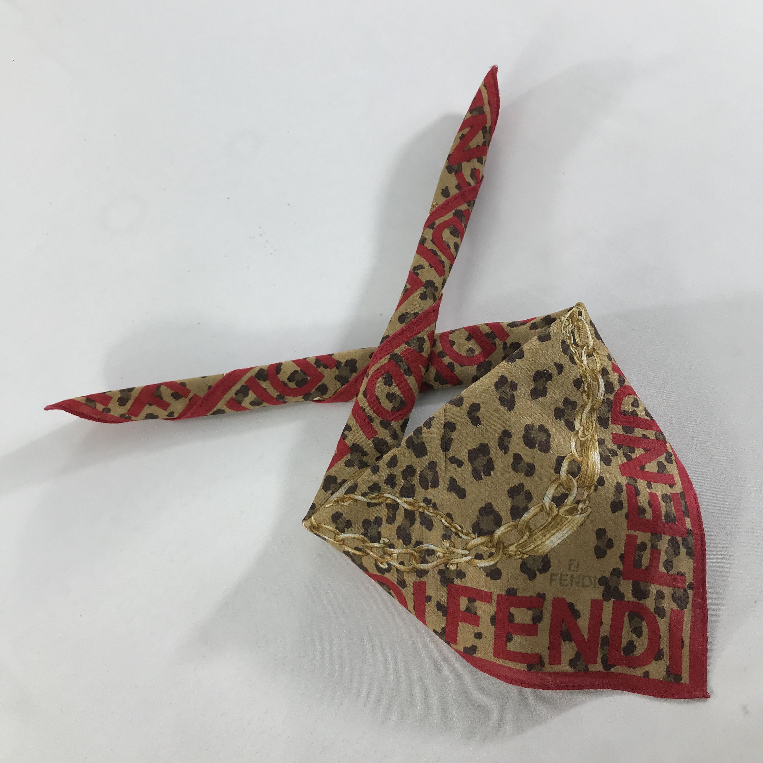 Vintage Vintage Fendi Bandana / Handkerchief / Neckerchief - S1450 Size ONE SIZE - 4 Thumbnail