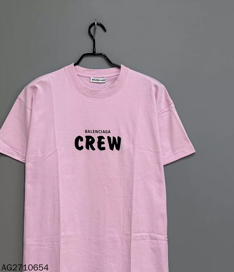 Balenciaga Balenciaga Pink letter logo short sleeve 2502-Nextarrow Size US M / EU 48-50 / 2 - 2 Thumbnail