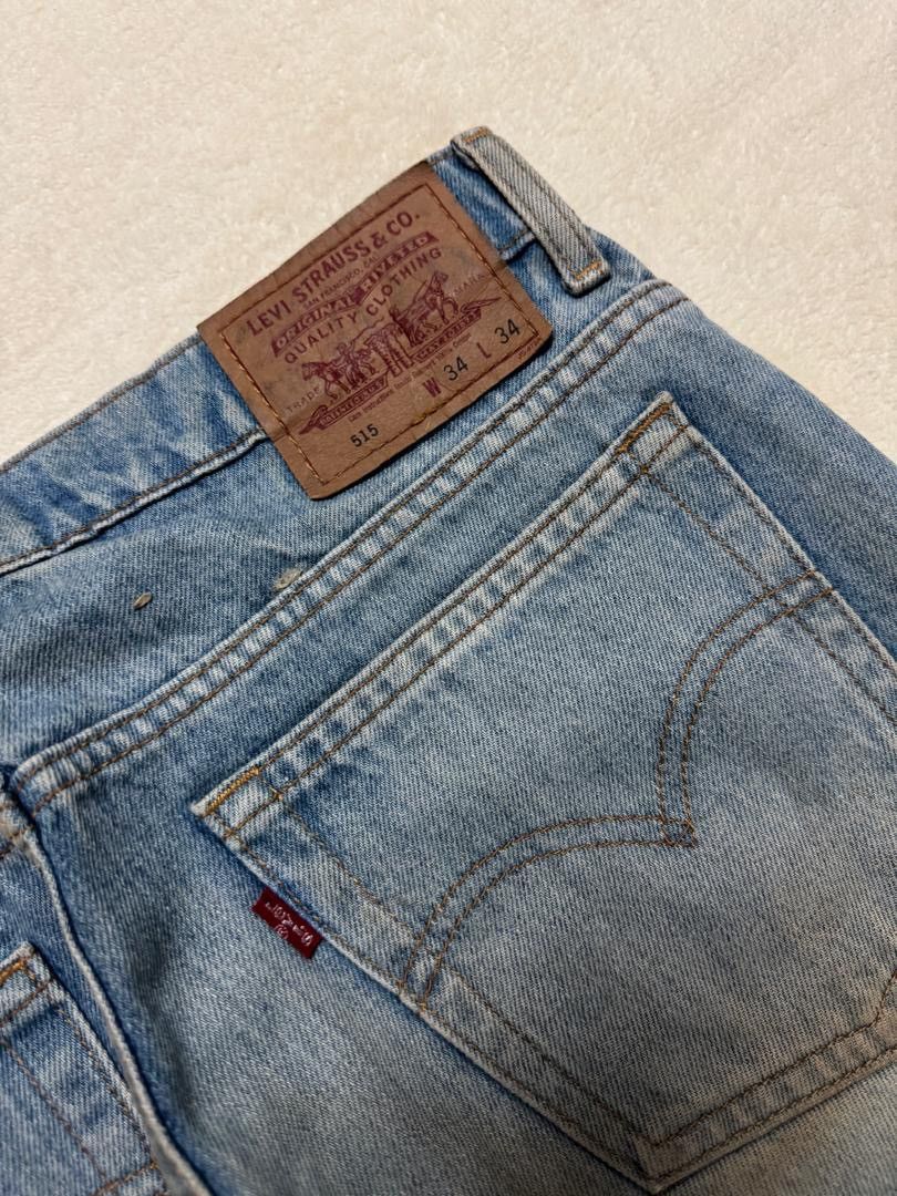 Levi's 💥SICK💥VINTAGE 90s-00s LEVI'S 515 RUSTY STONED WASHED DENIM Size US 32 / EU 48 - 16 Thumbnail