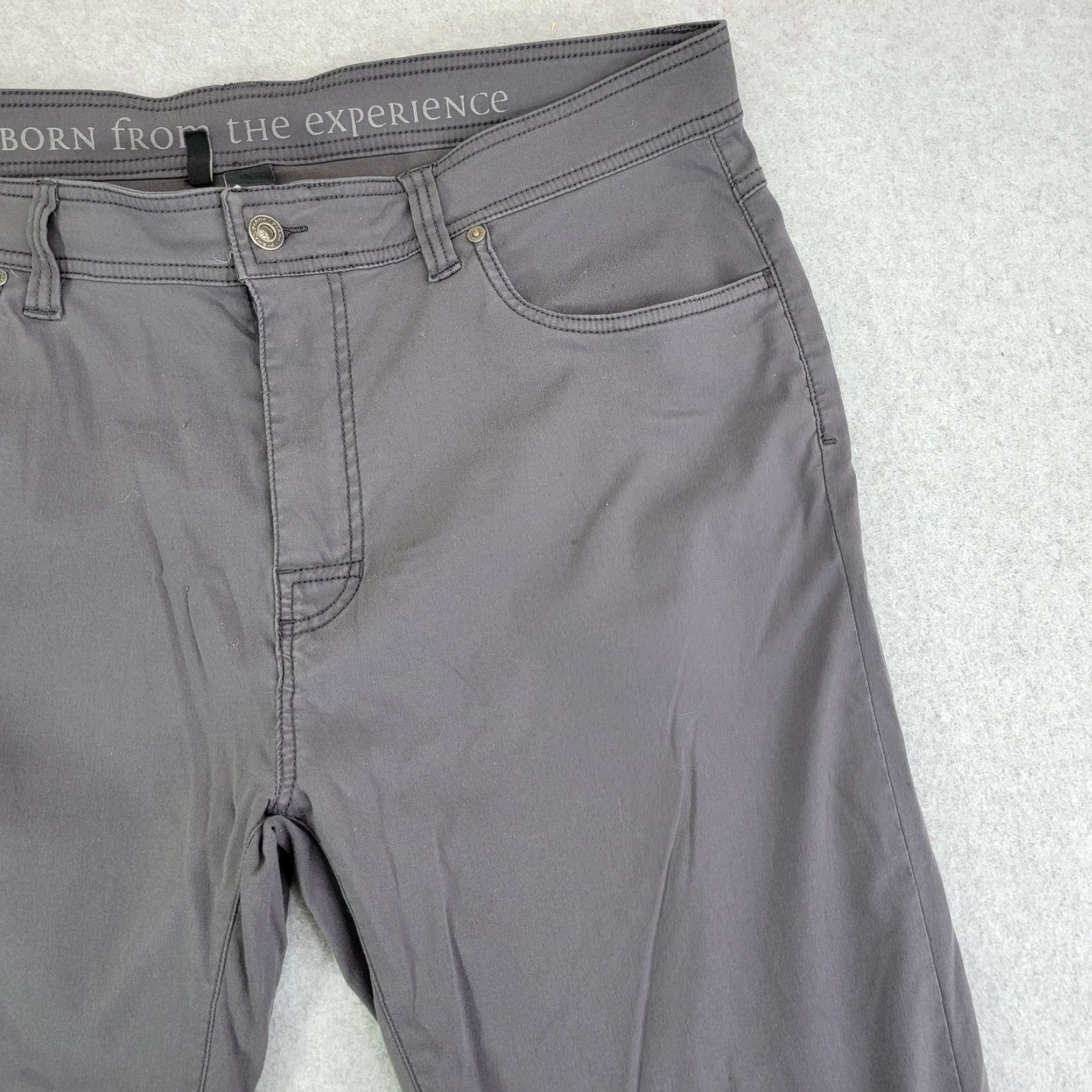 Prana prAna Pants Mens 38x30 Gray Slim Fit Microfiber Chino Casual Stretch Breathe Collection Size US 38 / EU 54 - 4 Thumbnail