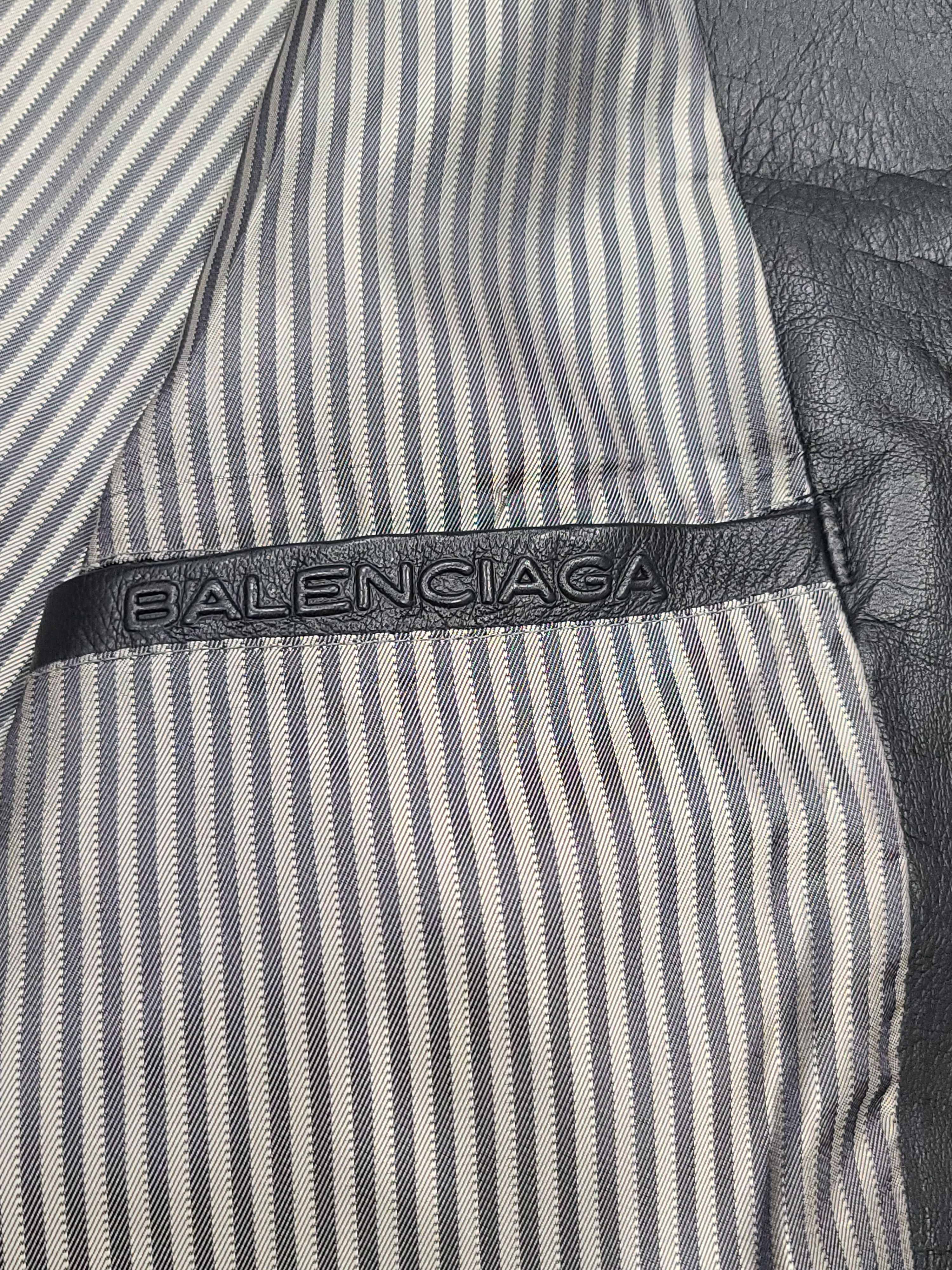 Balenciaga Vintage Balenciaga Leather Jacket Size 6 Size US XL / EU 56 / 4 - 17 Thumbnail