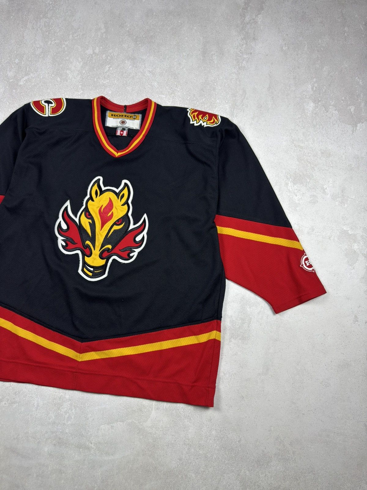 NHL Vintage 90s NHL Calgary Flames Koho Hockey Jersey Horse Logo Size US XL / EU 56 / 4 - 3 Thumbnail
