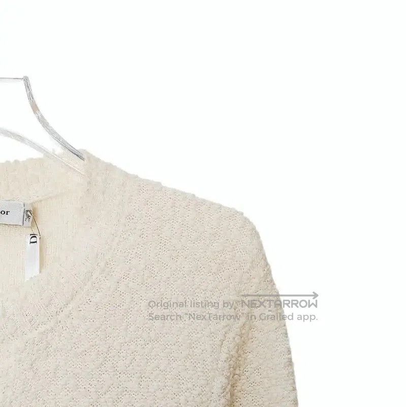 Dior Dior White Cotton Blend Women's Cardigan . Size M / US 6-8 / IT 42-44 - 3 Thumbnail