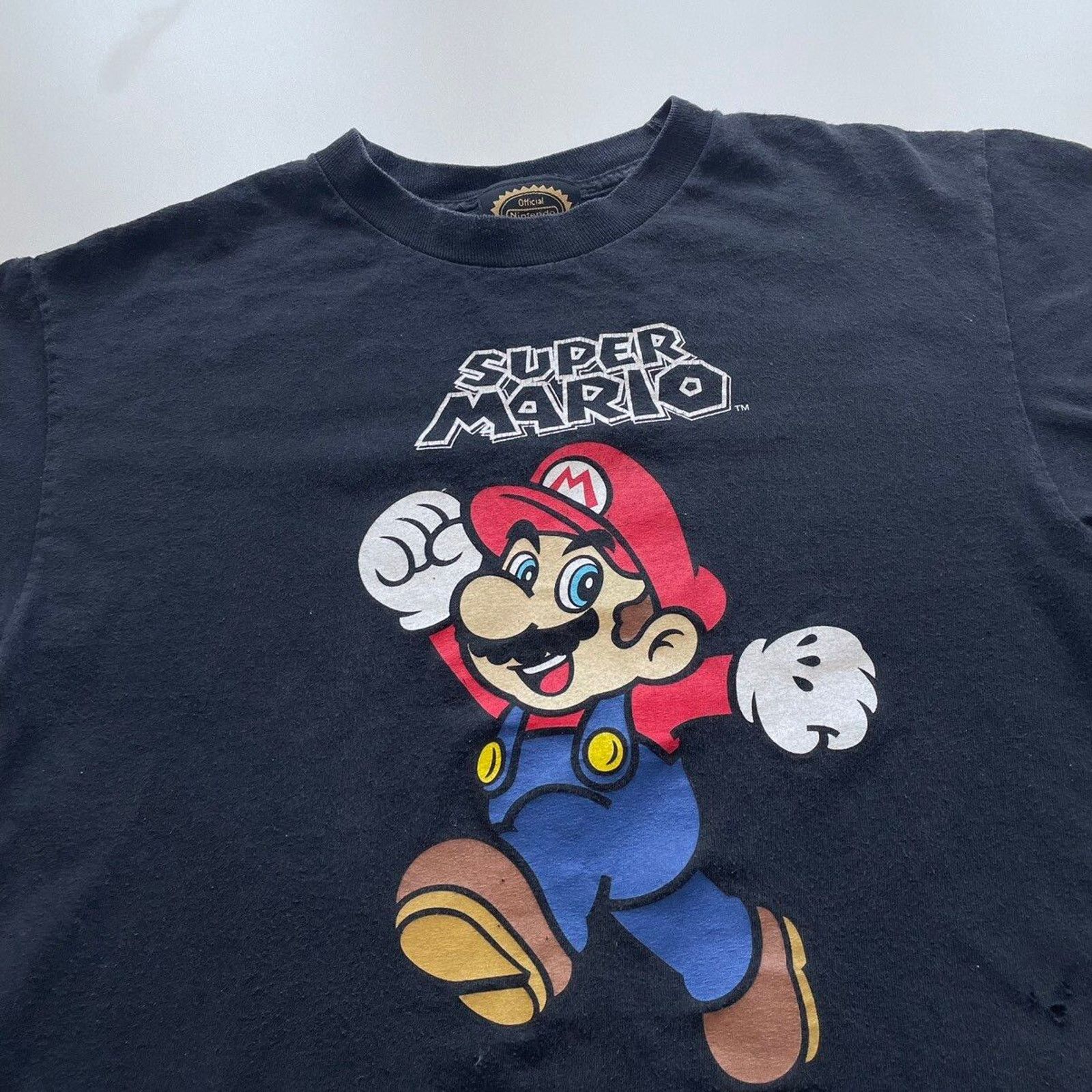 Nintendo × Vintage Vintage Y2K Super Mario Nintendo T Shirt Medium Faded Black Size US M / EU 48-50 / 2 - 2 Thumbnail
