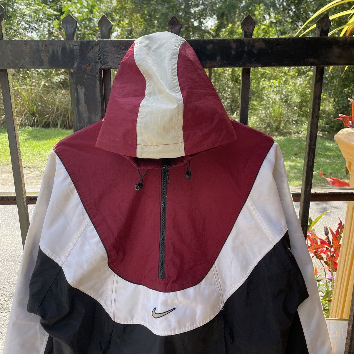 Nike × Vintage 🔥Vintage 90s Nike Center Logo Half Zipper Hoodie Jacket Size L / US 10 / IT 46 - 4 Thumbnail