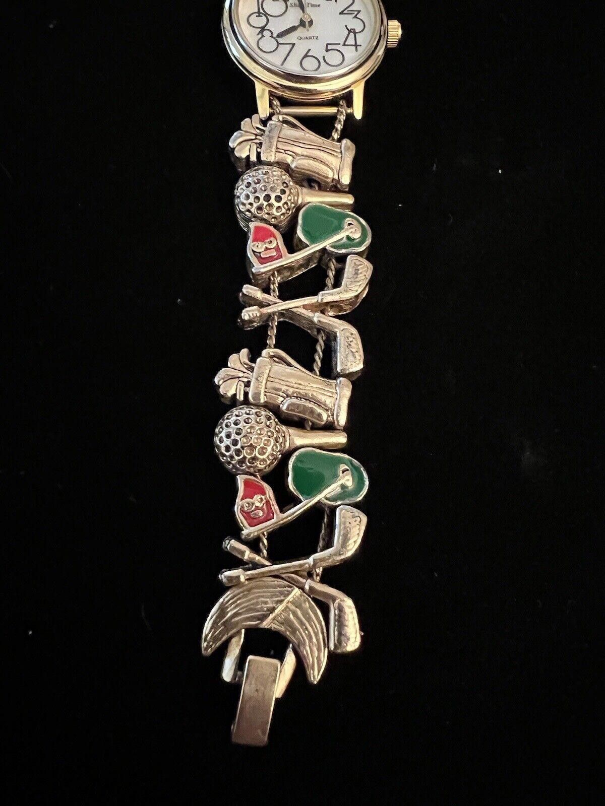 Designer Vintage Slide Time Golf Ladies Watch New Battery Size ONE SIZE - 7 Thumbnail