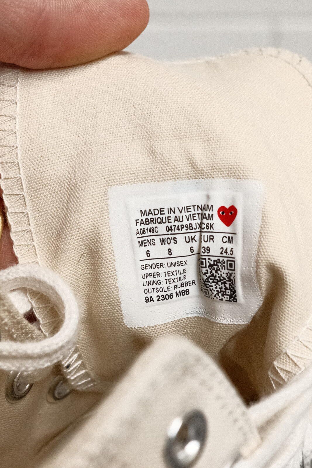 Converse Converse x Comme des Garçons Play White High-Tops Mens 6 Size US 7.5 / IT 37.5 - 6 Thumbnail