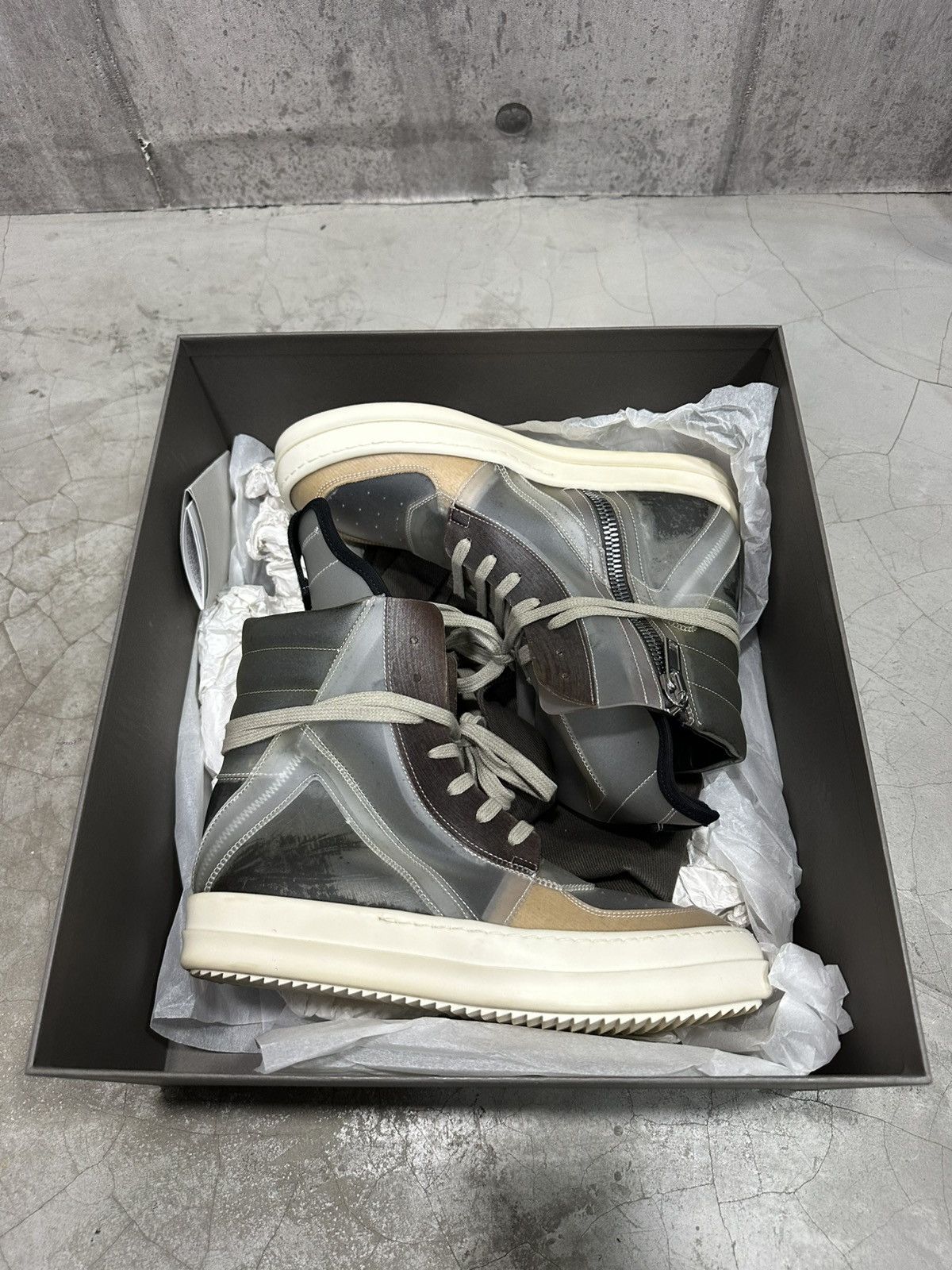 Rick Owens Rick Owens Phlegethon Geobasket Sneakers Size US 8 / EU 41 - 6 Thumbnail