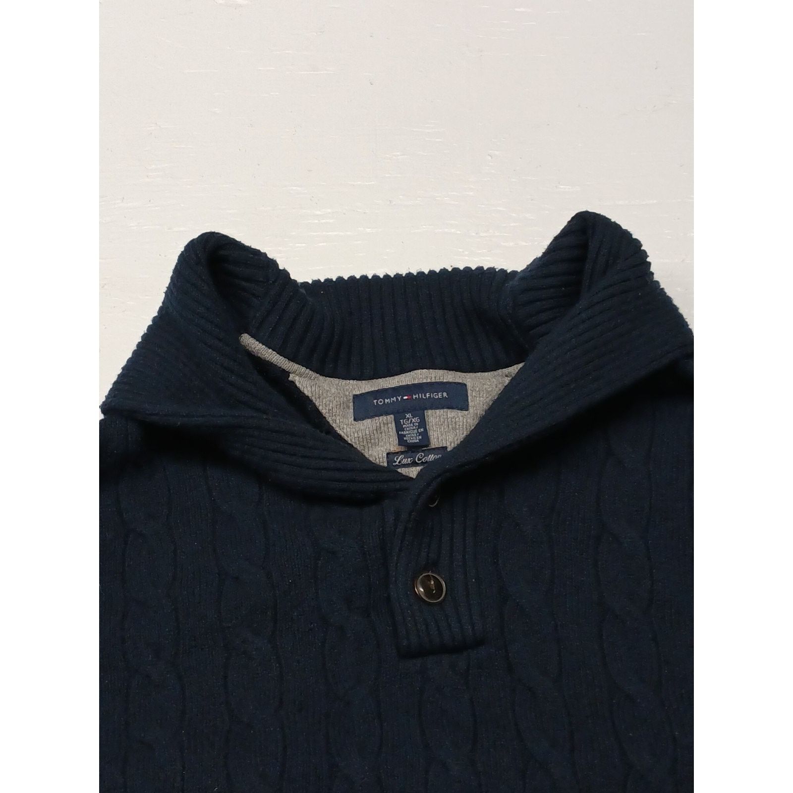 Tommy Hilfiger Tommy Hilfiger (XL) Lux Cotton Blue Zip Pull Over Sweatshirt Size US XL / EU 56 / 4 - 5 Thumbnail