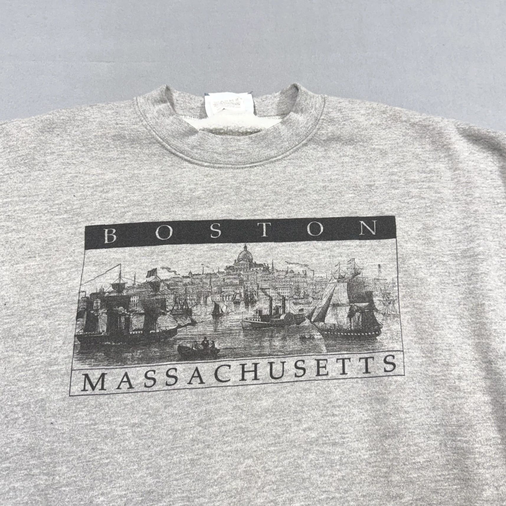 Lee VINTAGE Lee Sweatshirt Mens XL Gray Boston Massachusetts Fleece Crewneck USA 90s Size US XL / EU 56 / 4 - 2 Thumbnail