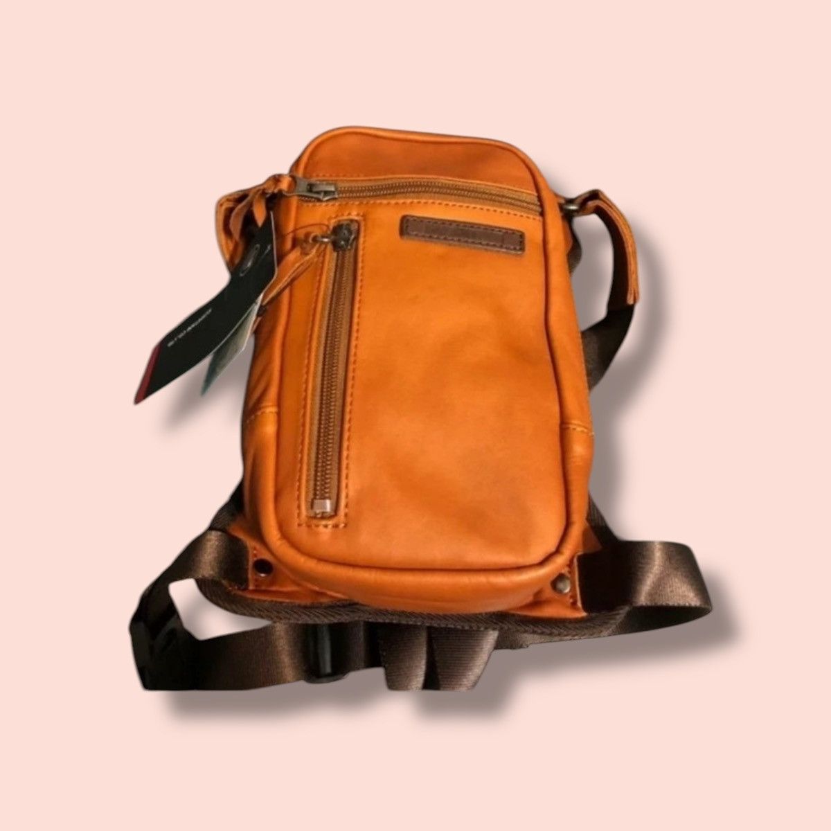 Genuine Leather KUSHITANI : 2 WAY LEATHER MOTORCYCLE/BIKERS LEG BAG Size ONE SIZE - 5 Thumbnail