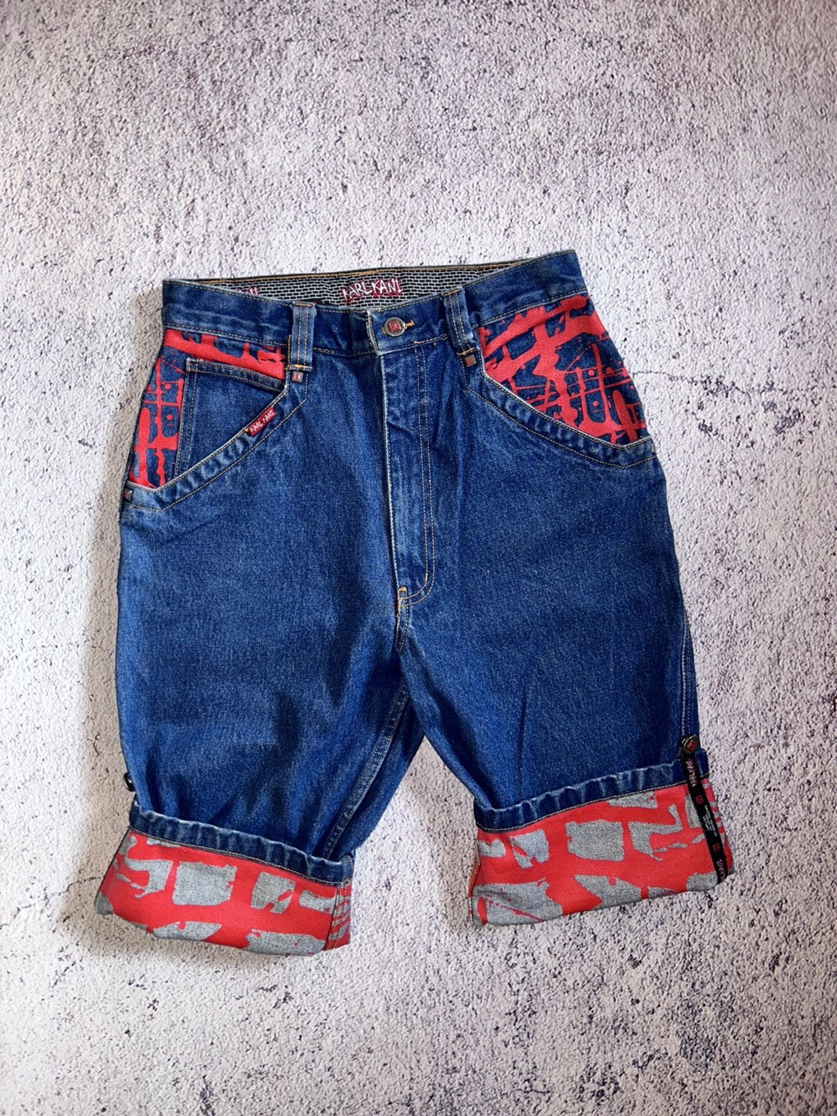 Vintage Karl Kani Vintage Very Rare Baggy Shorts Y2K Hip-Hop Sk8 Size US 28 / EU 44 - 15 Thumbnail
