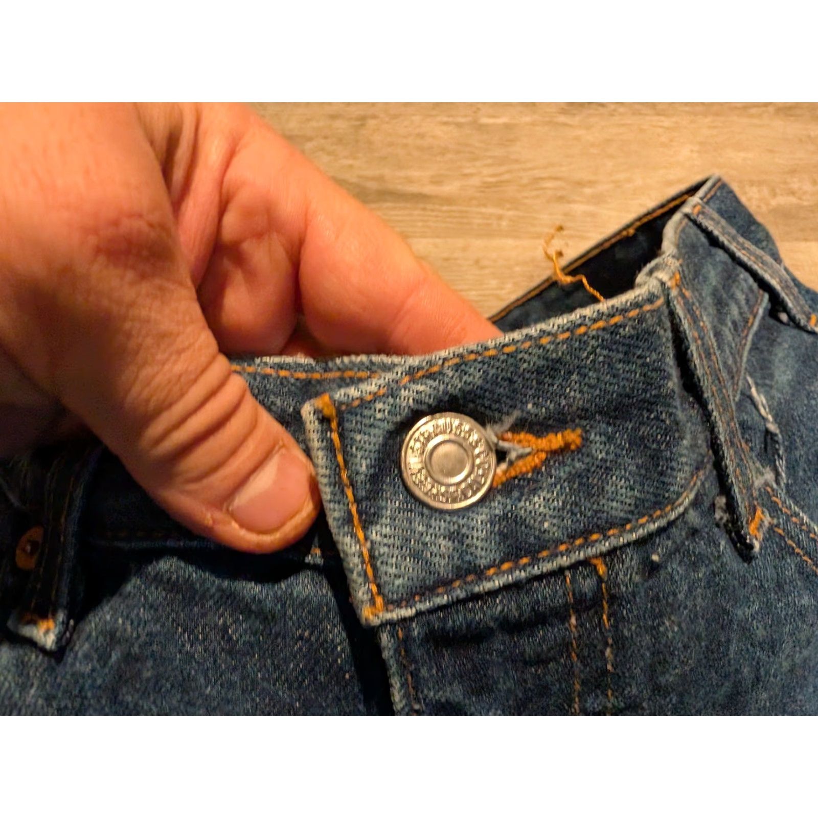 Levi's VINTAGE Levi's 517 Jeans Men 36x28 Dark Blue 90s Retro USA Made Five-Pocket Straight Mens Size US 36 / EU 52 - 4 Thumbnail