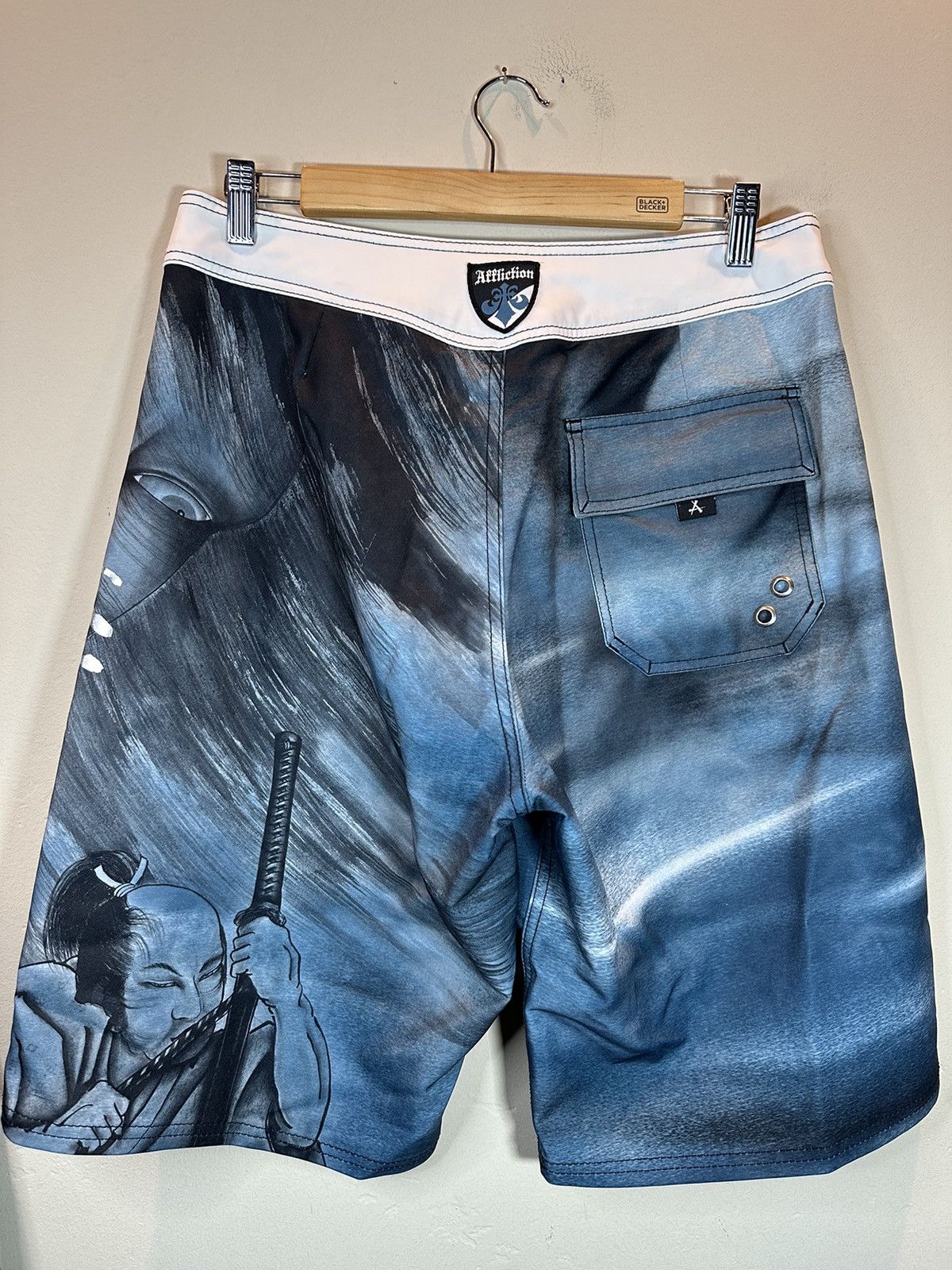 Vintage RARE Vintage Affliction Samurai Board Shorts Y2K Swim Grailed