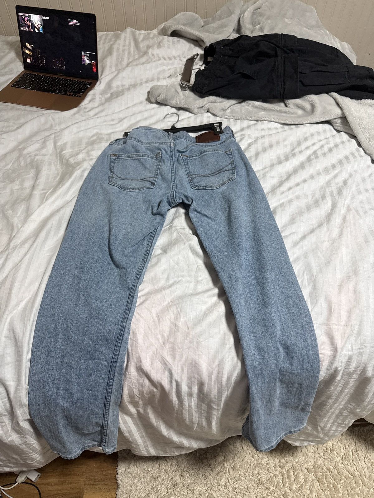Other Slim Straight 29W/30L Light Blue Denim Jeans Size US 30 / EU 46 - 2 Thumbnail