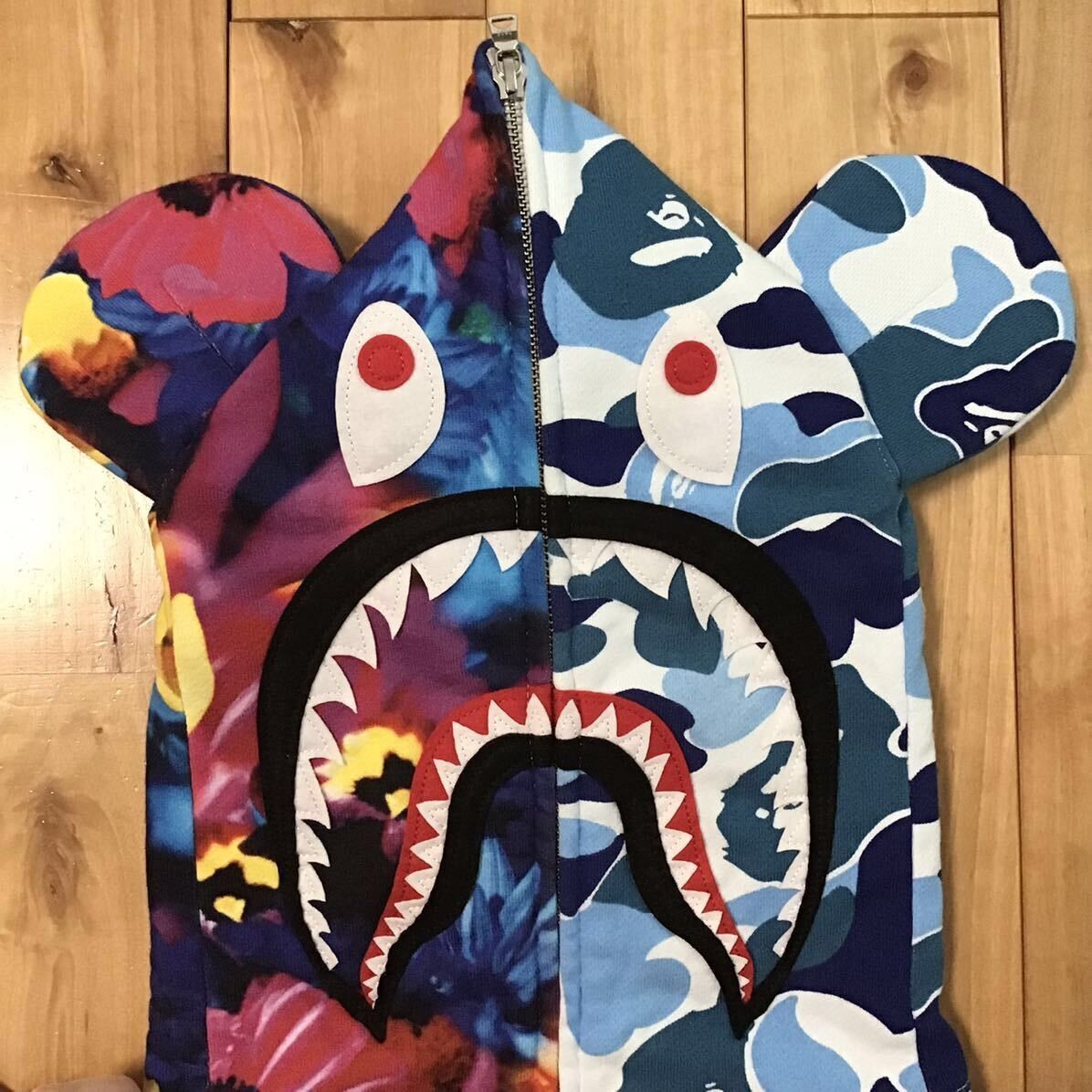 Bape BAPE × Mika Ninagawa BE@R Shark full zip hoodie ABC camo Size US L / EU 52-54 / 3 - 3 Thumbnail