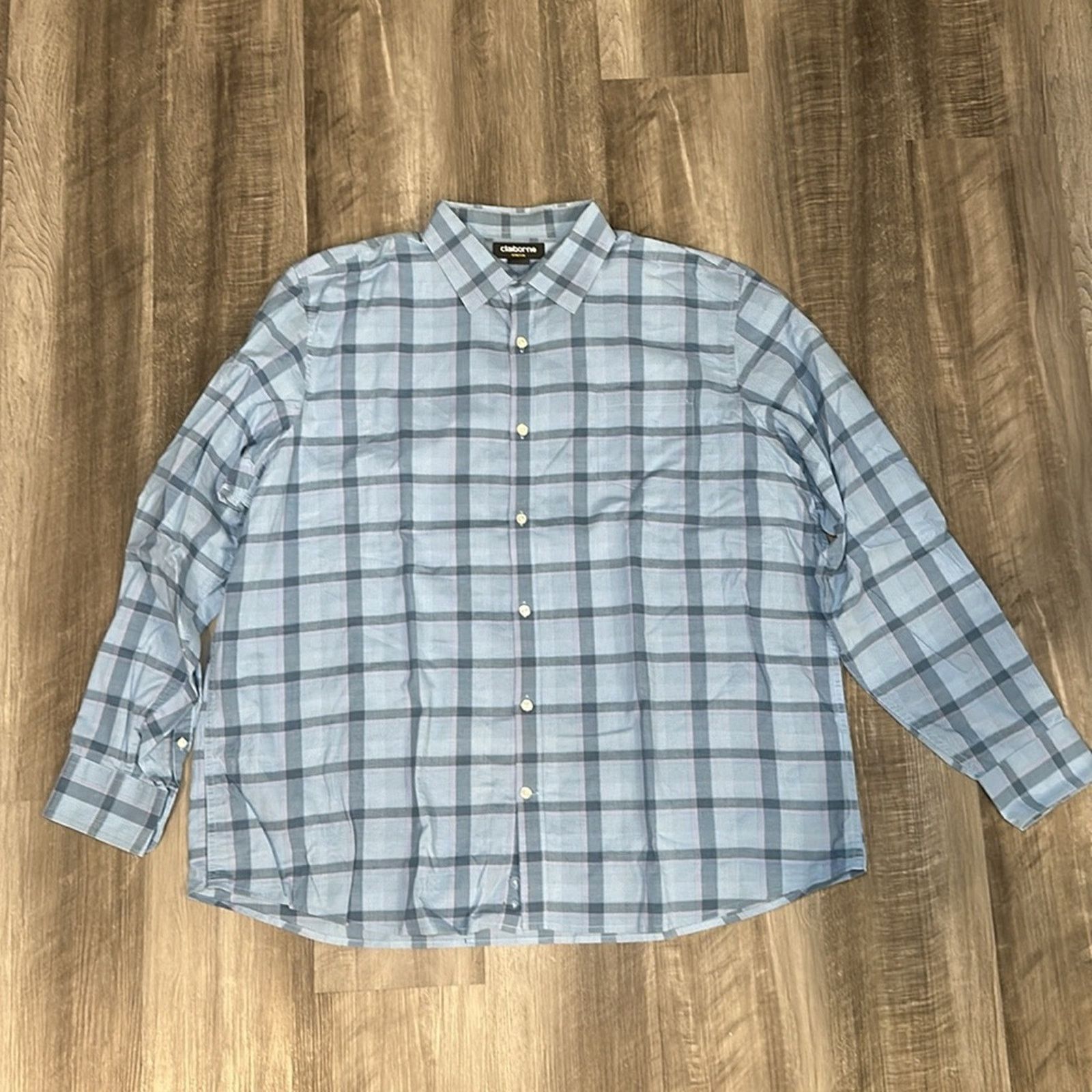 Liz Claiborne Claiborne Stretch Long Sleeve Button Down - 2XL Size US XXL / EU 58 / 5 - 2 Thumbnail