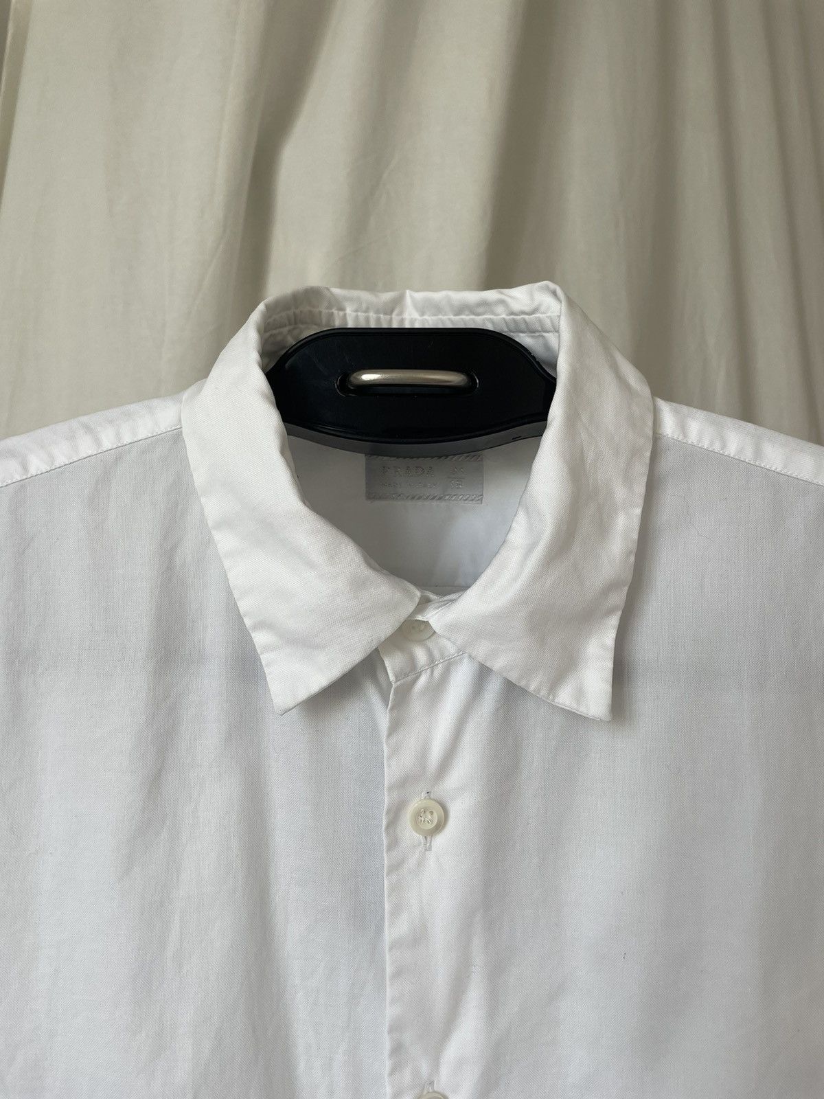 Prada Prada White Cotton Shirt. Size 41 Size US M / EU 48-50 / 2 - 2 Thumbnail